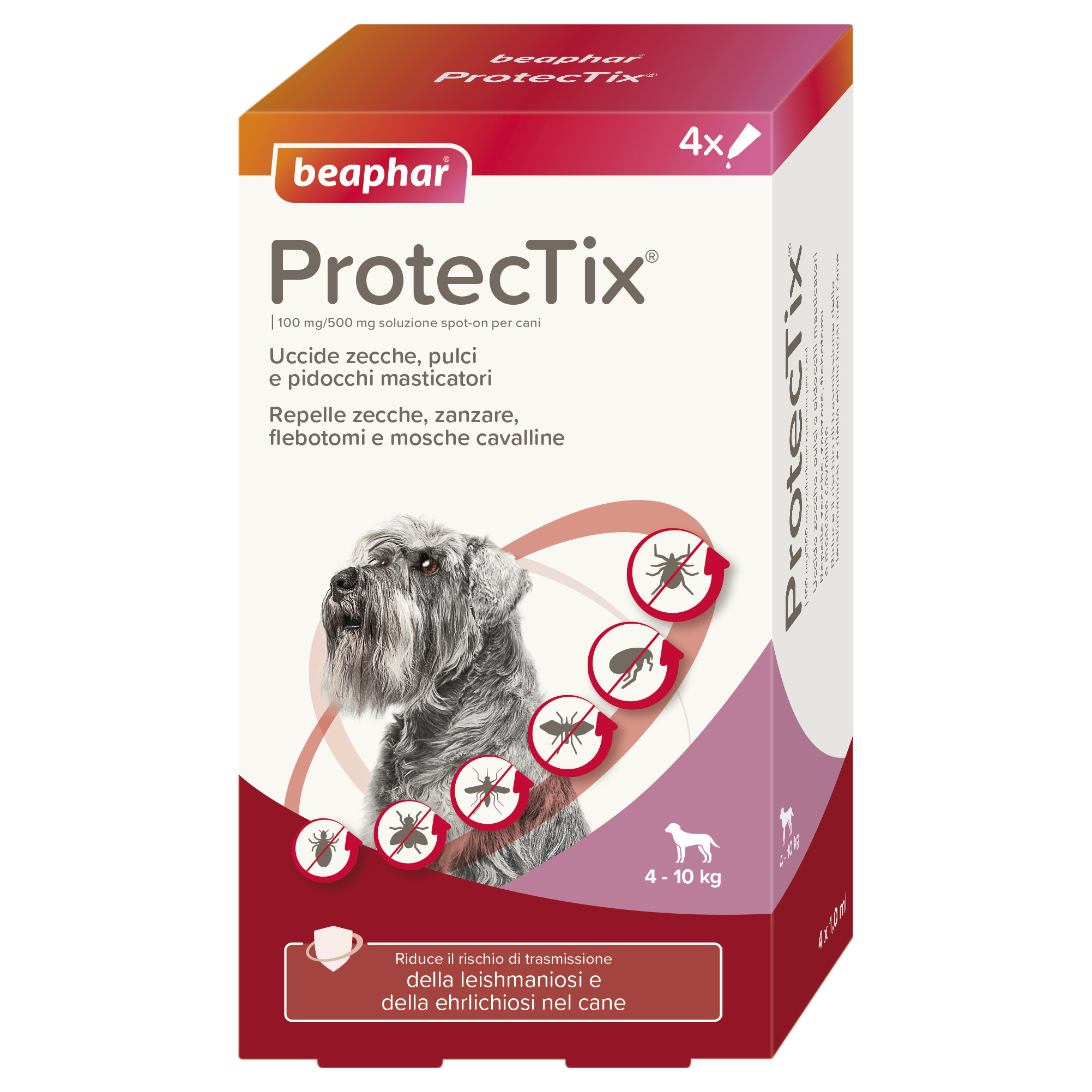 Beaphar ProtecTix Cane Piccolo 4 pip.