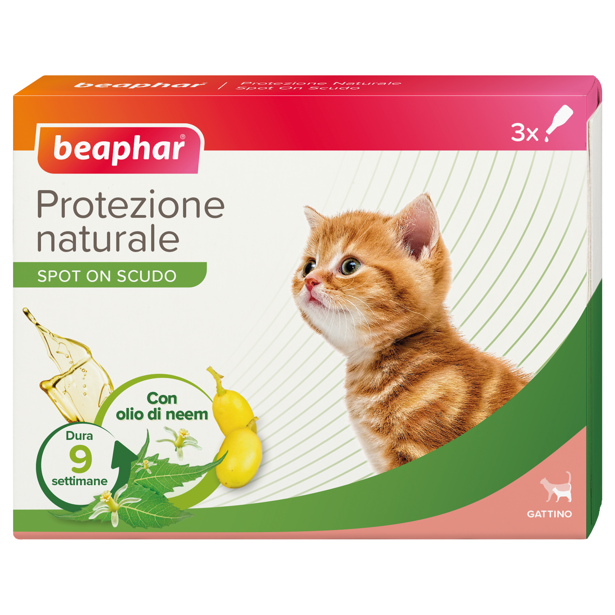 Protezione Naturale Spot on Gattino 3 pip.