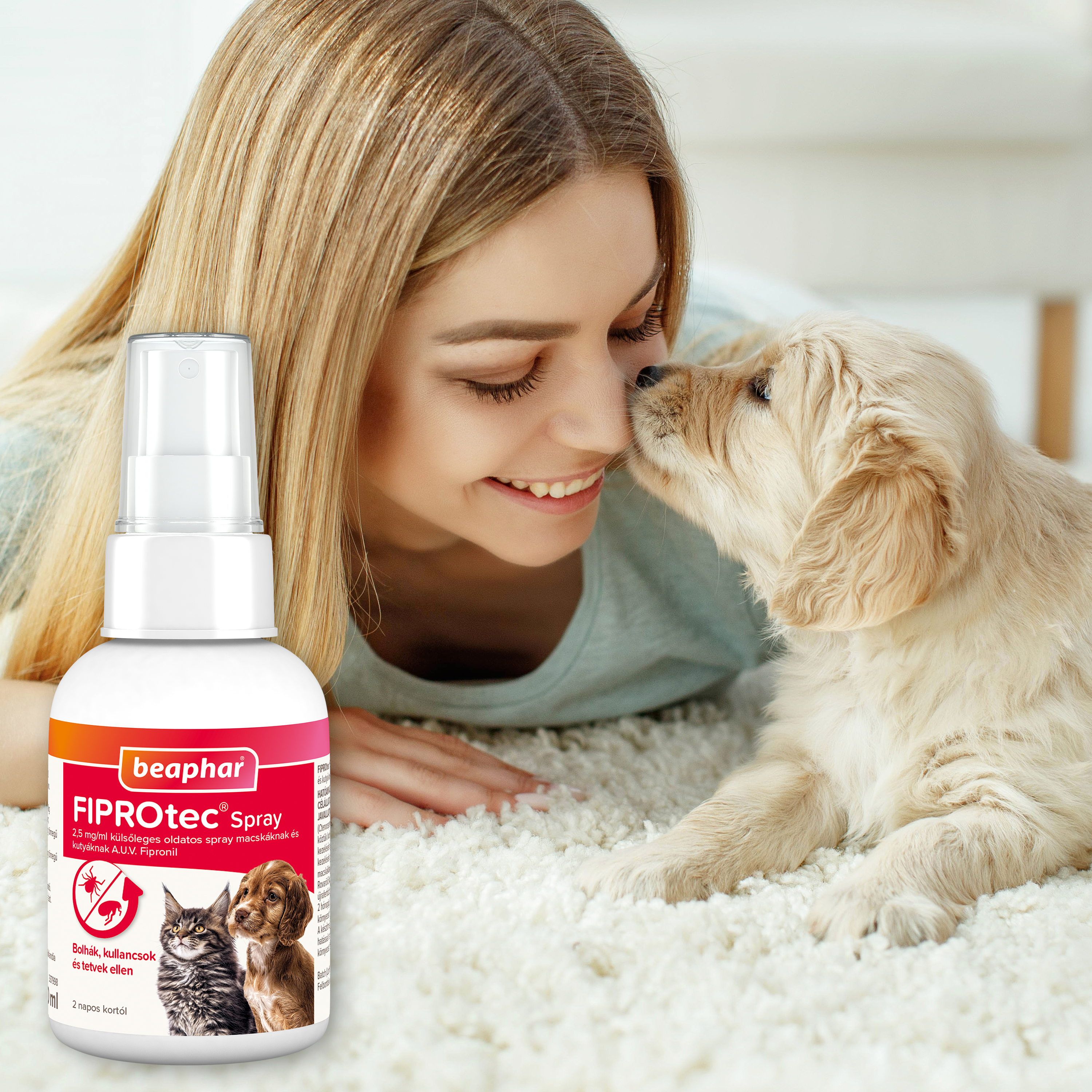 FIPROtec® spray bolhák, kullancsok és tetvek ellen