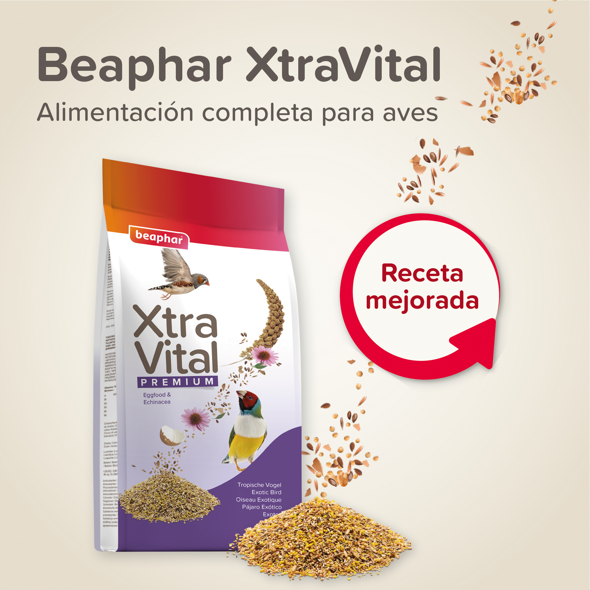 Beaphar Xtravital Aves Exóticas - 500g