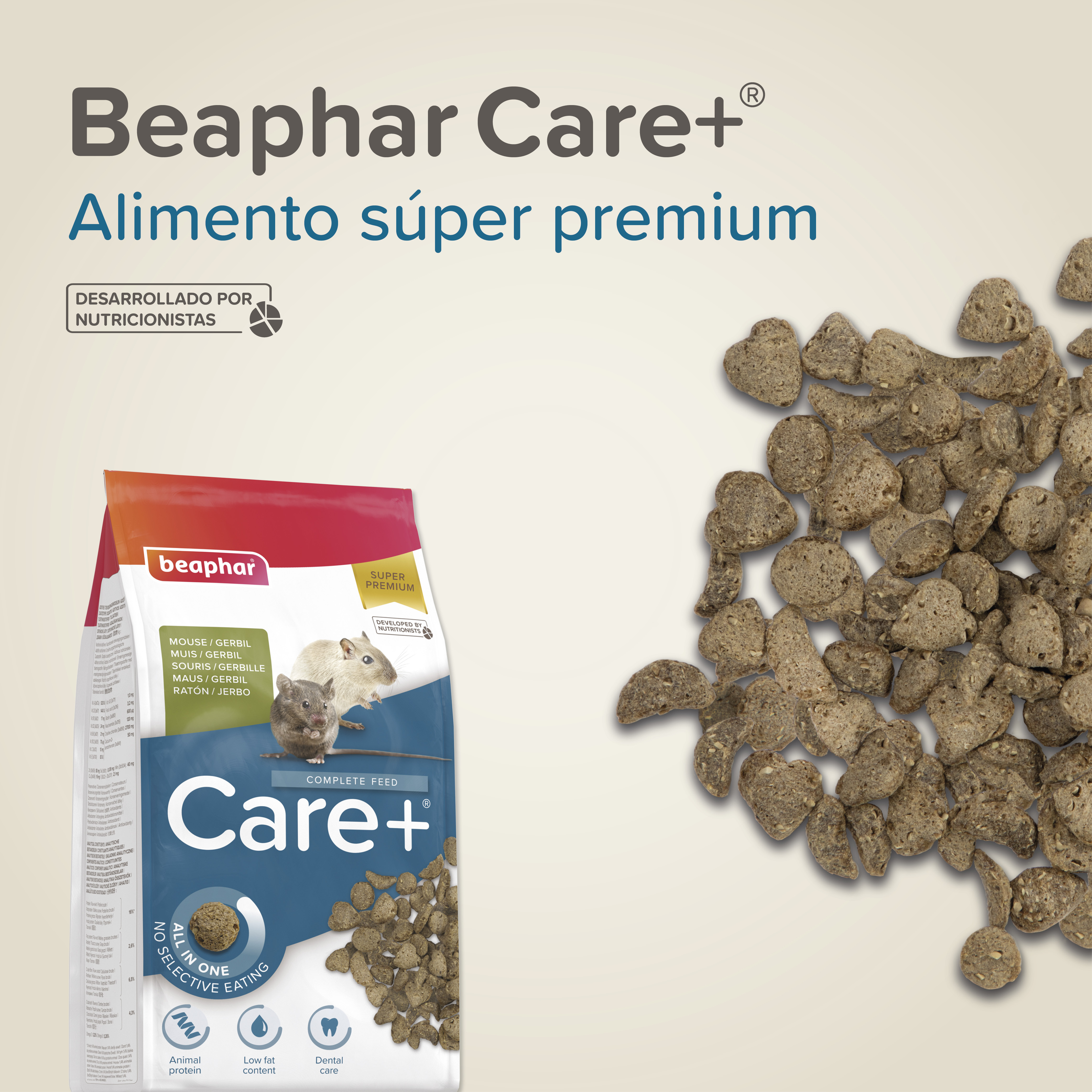 Beaphar Care+ Ratón y Jerbo, 500 g