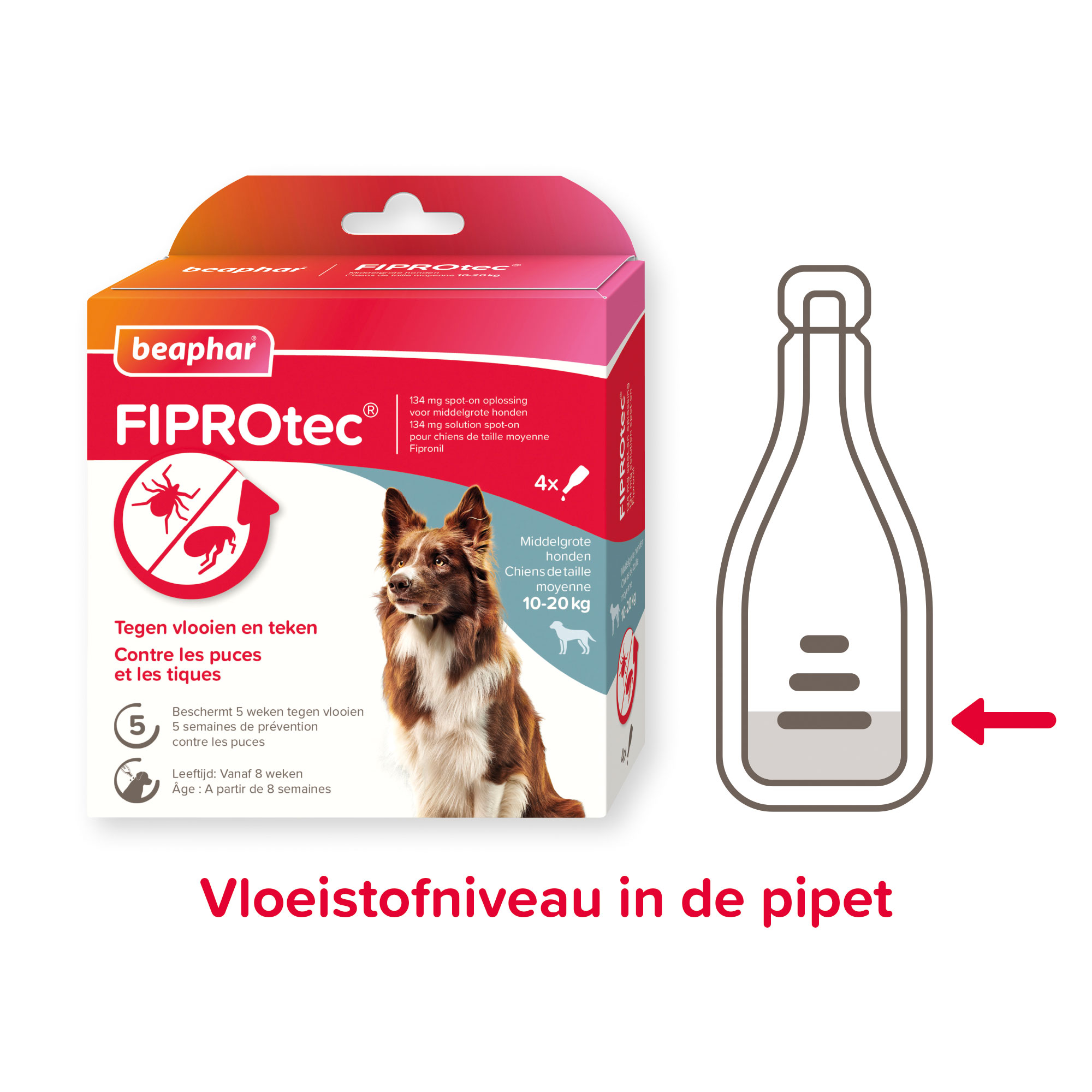 Beaphar FIPROtec® Spot-On hond 10-20kg 4 pipetten