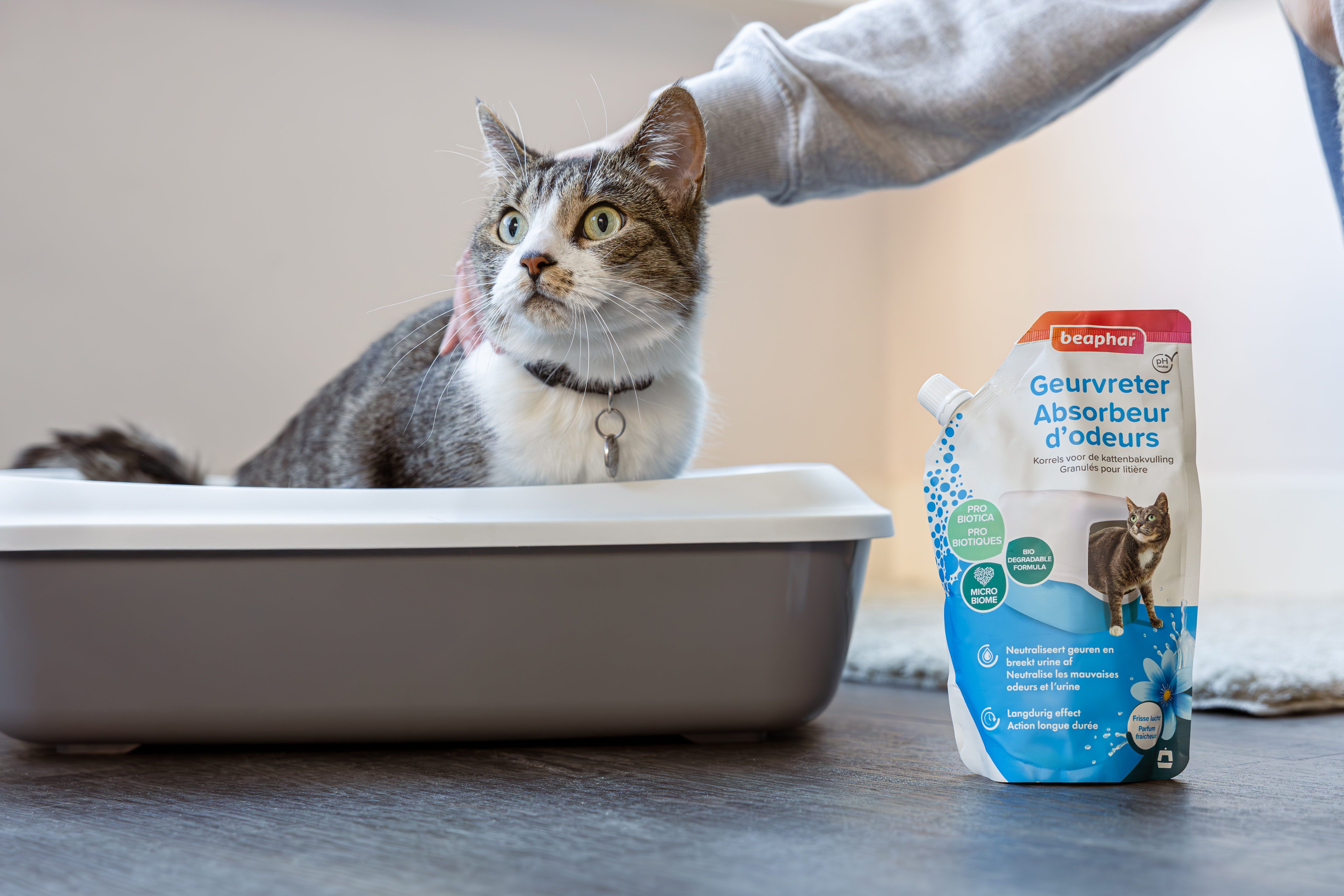 Macskaalom-szagtalanító granulátum