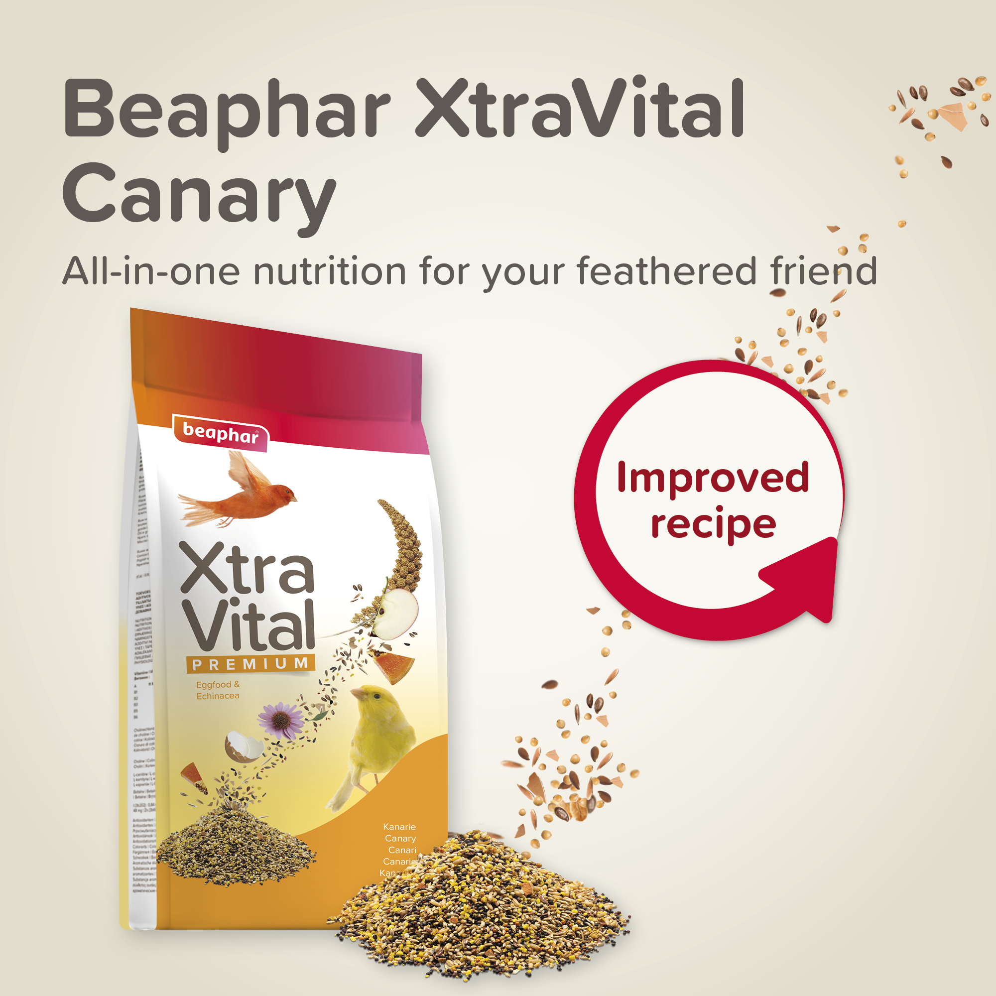 Beaphar XtraVital Canary Complete Bird Food – 500g