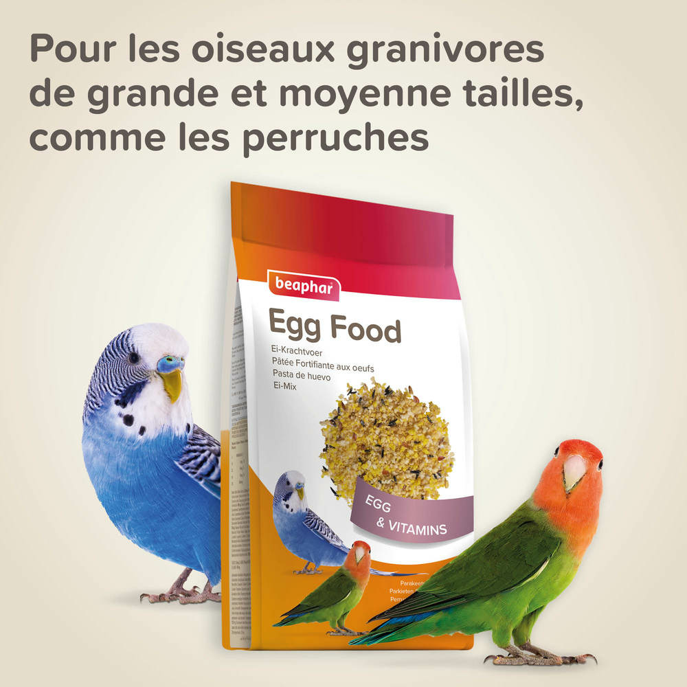 Egg Food, Pâtée fortifiante aux oeufs, Perruches et Perroquets - 150 g