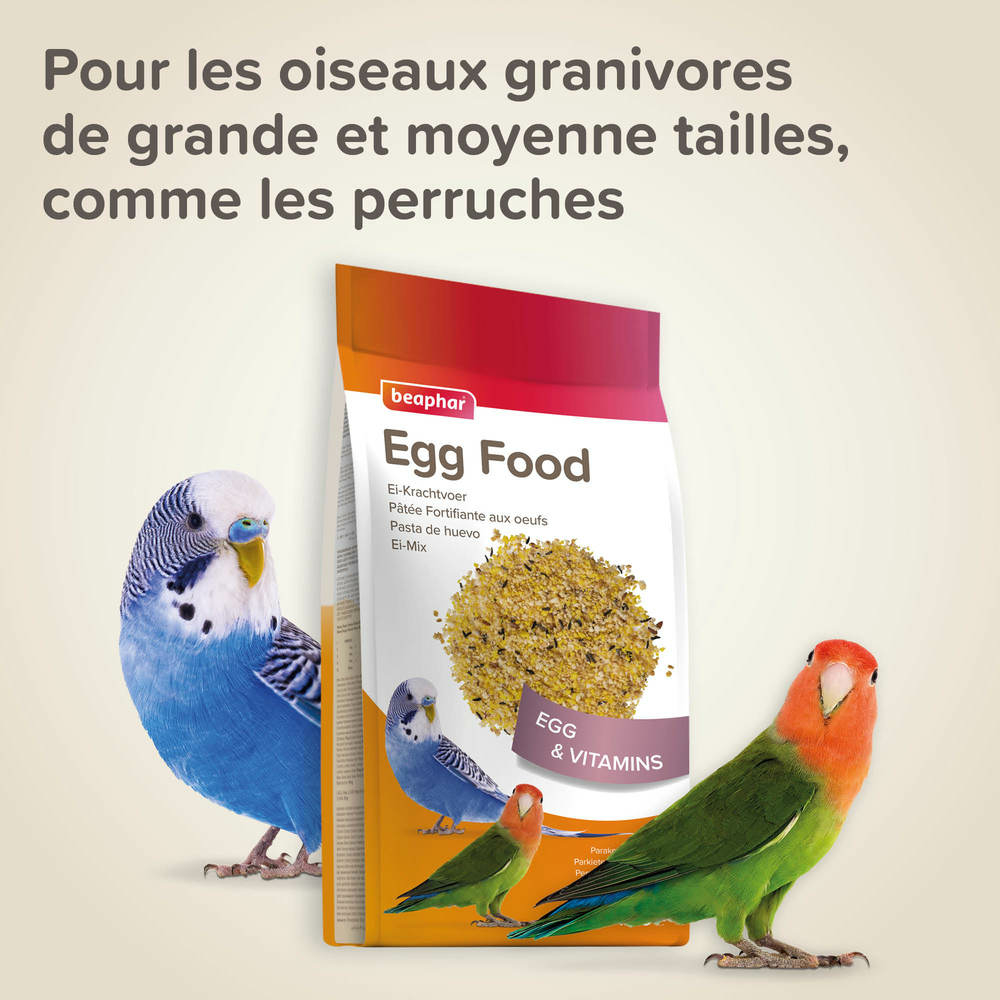 Egg Food, Pâtée fortifiante aux oeufs, Perruches et Perroquets - 1kg