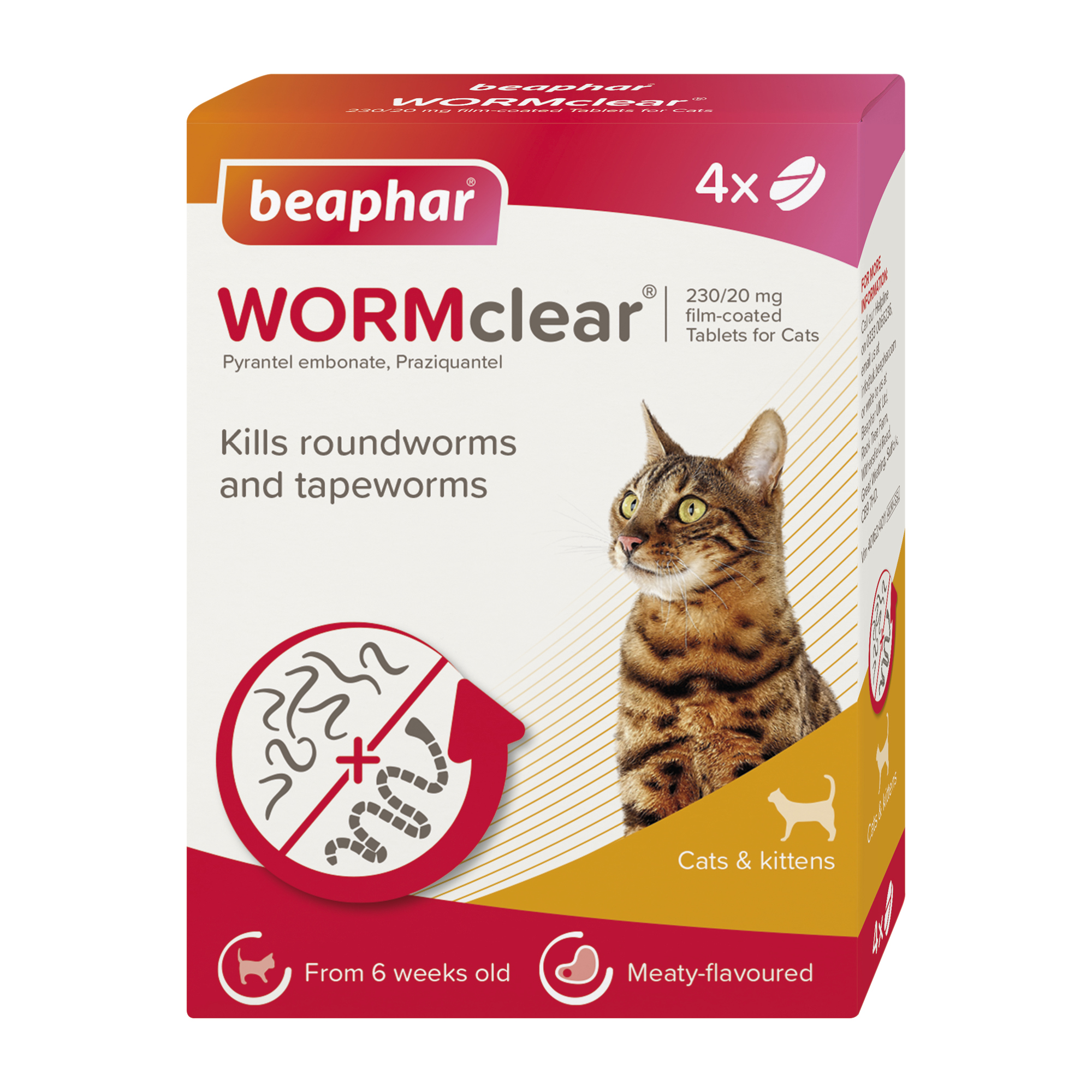 Beaphar WORMclear® Tablets for Cats - 4 Tablets