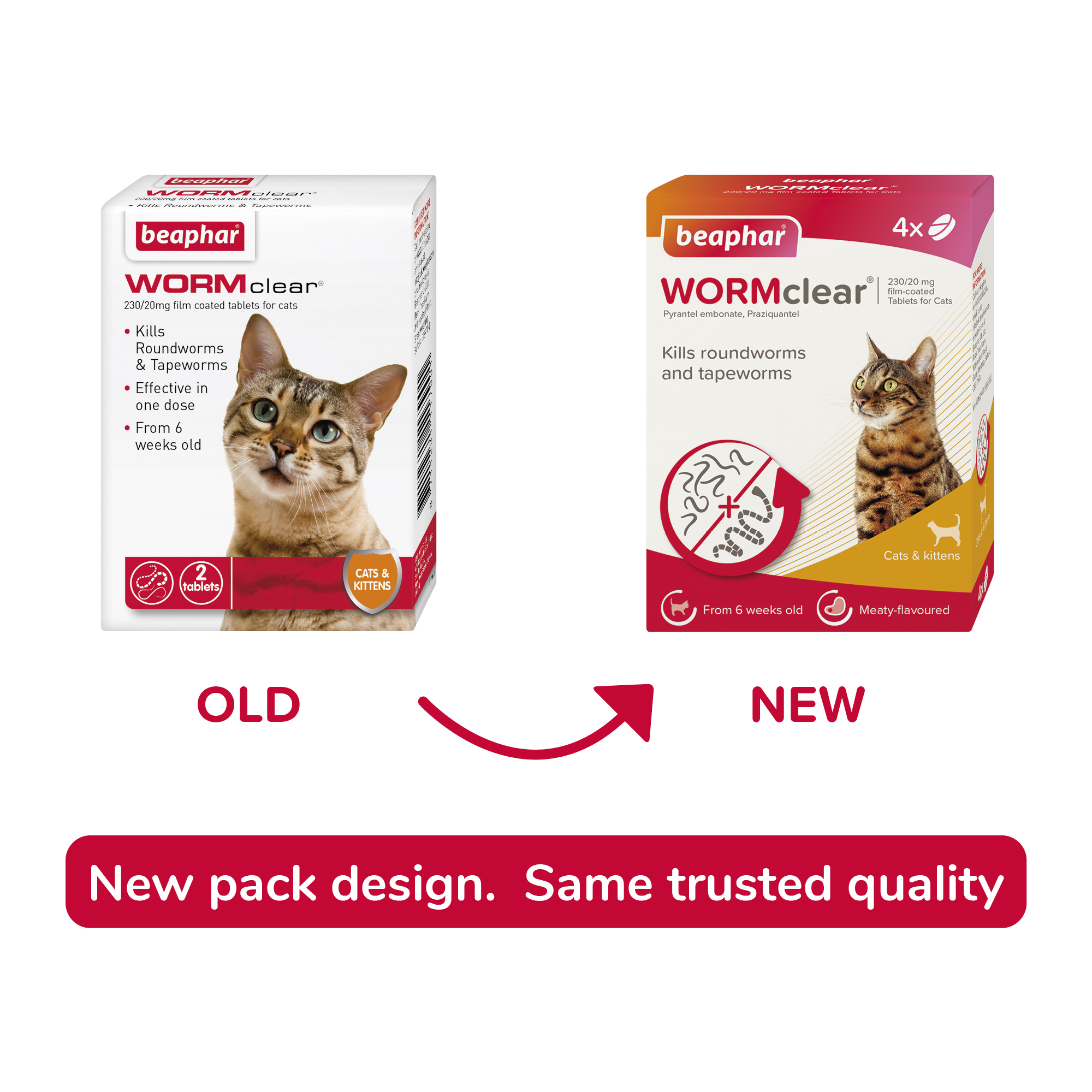 Beaphar WORMclear® Tablets for Cats - 4 Tablets