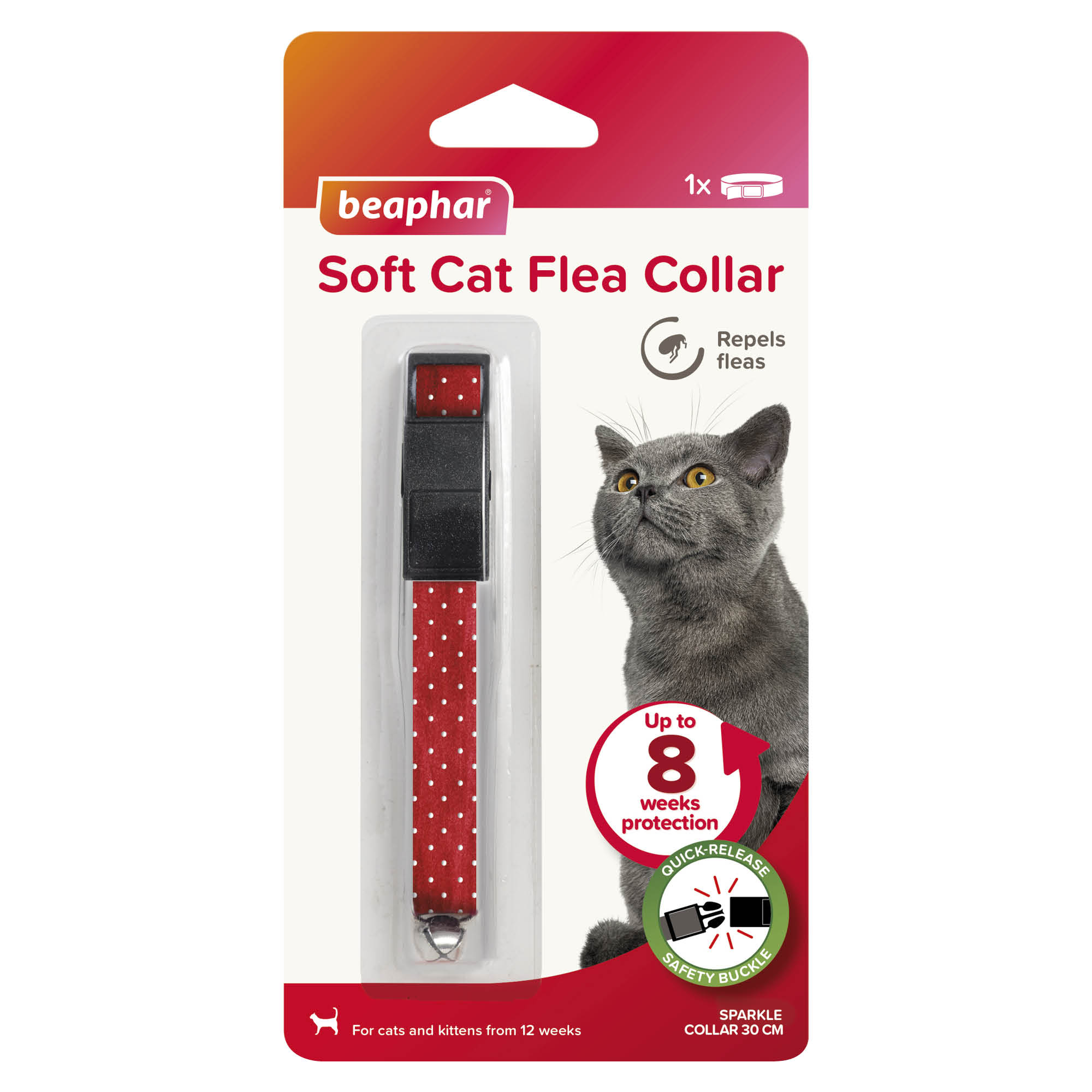 Beaphar Soft Sparkle Flea Collar for Cats, 30cm