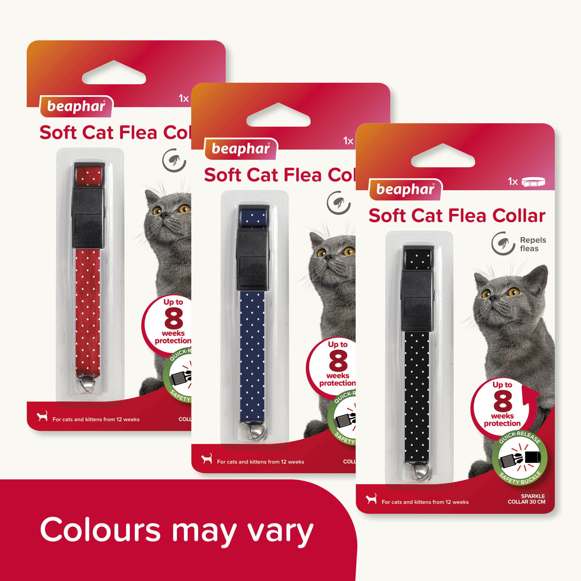 Beaphar Soft Sparkle Flea Collar for Cats, 30cm