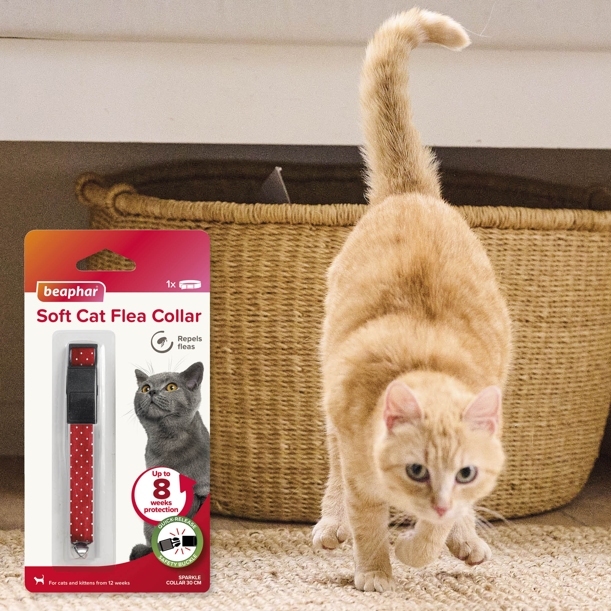 Beaphar Soft Sparkle Flea Collar for Cats, 30cm