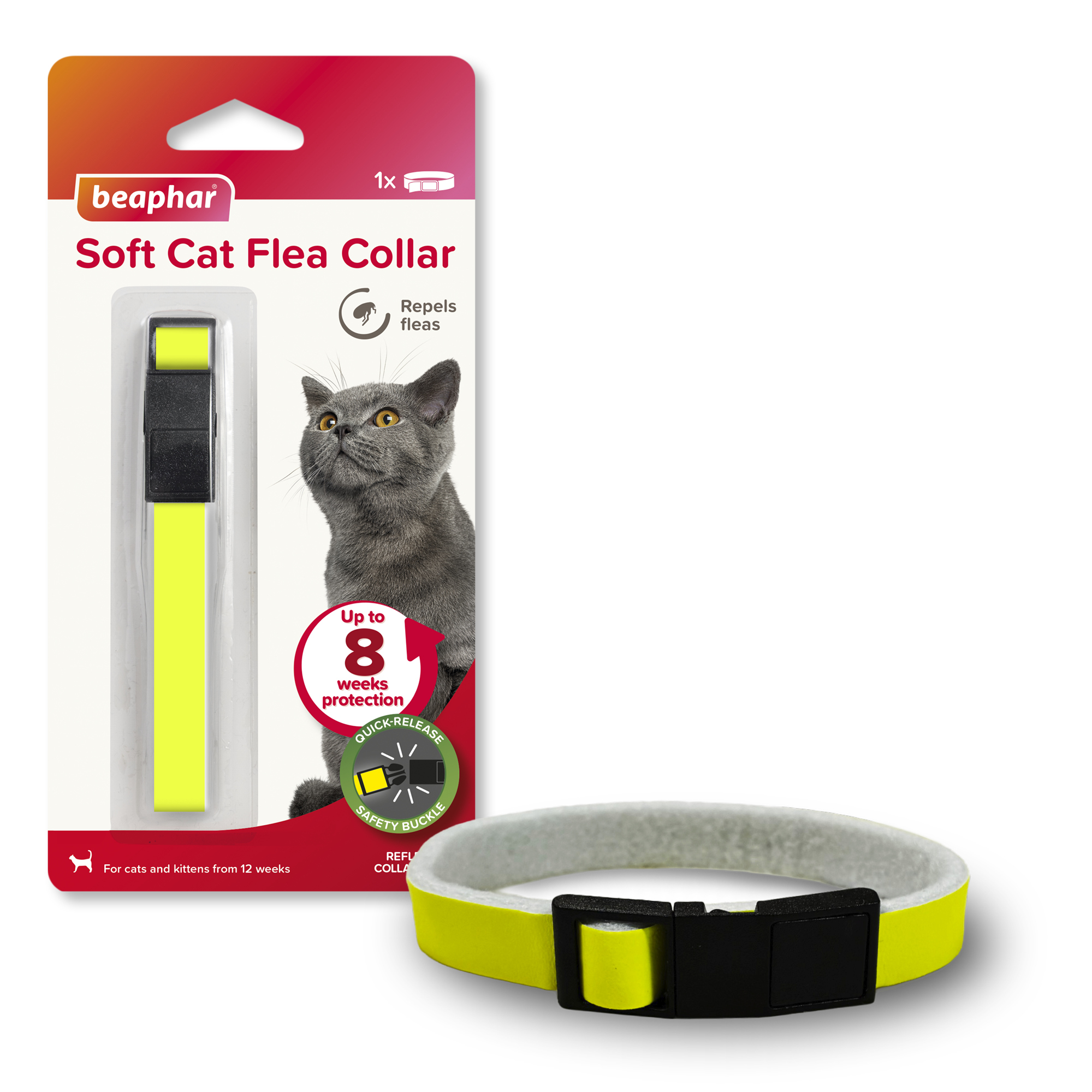 Beaphar Soft Reflective Flea Collar for Cats, 30cm
