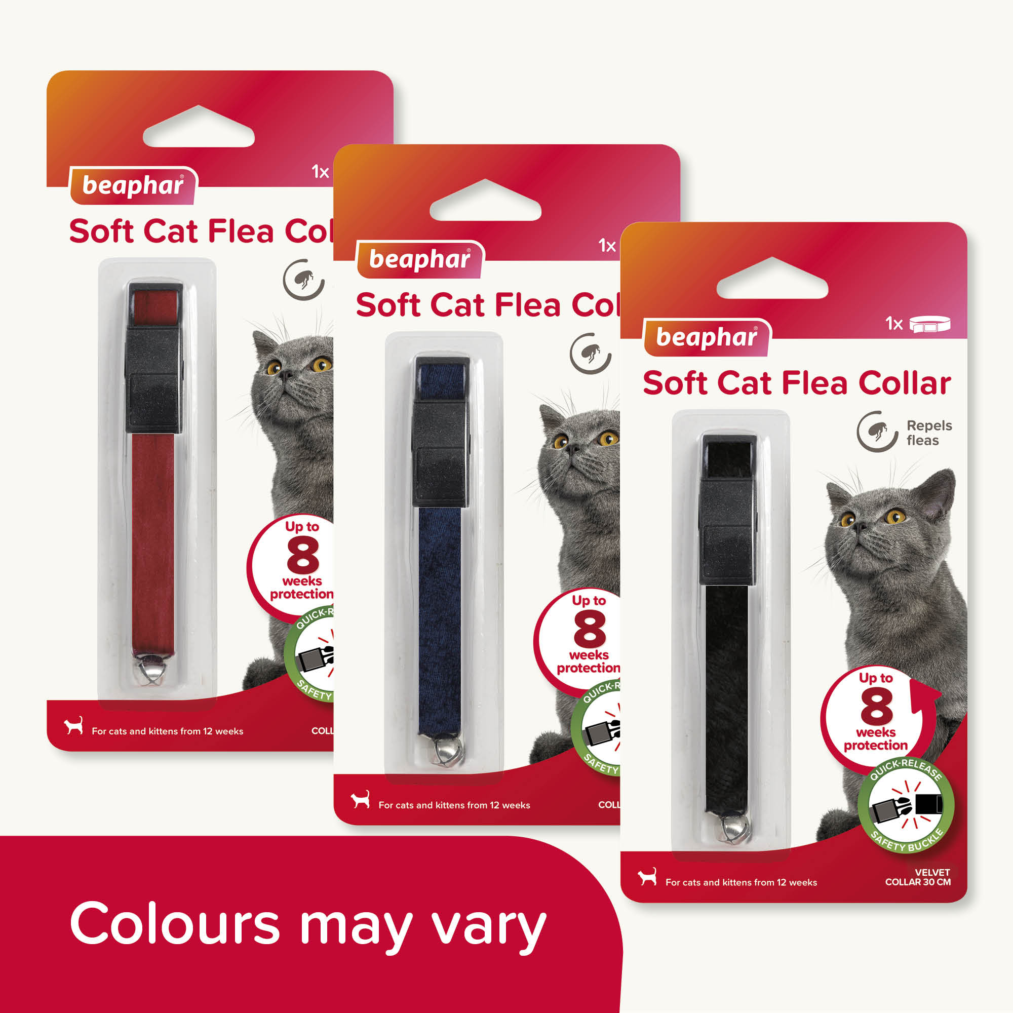 Beaphar Soft Velvet Flea Collar for Cats, 30cm