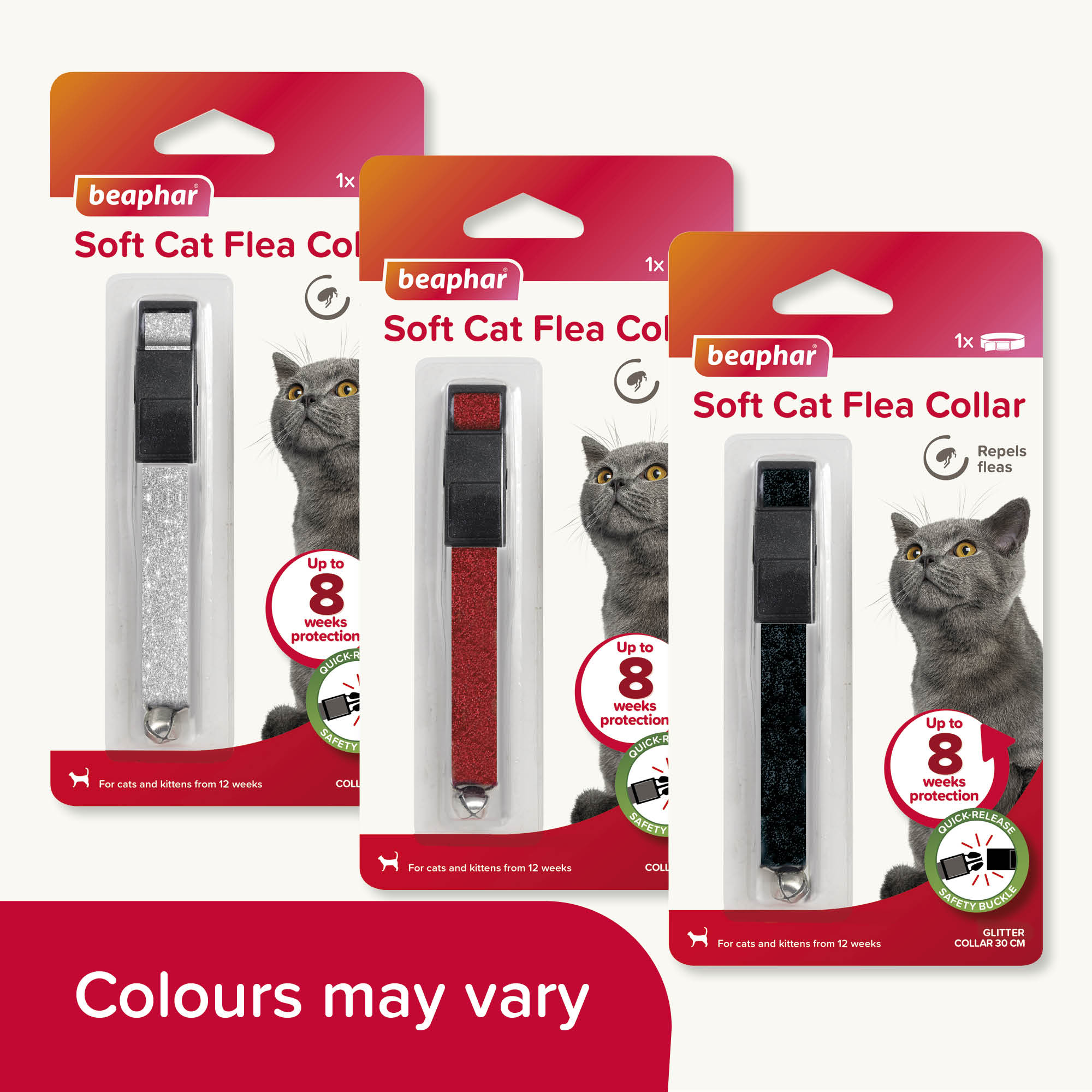 Beaphar Soft Glitter Flea Collar for Cats, 30cm