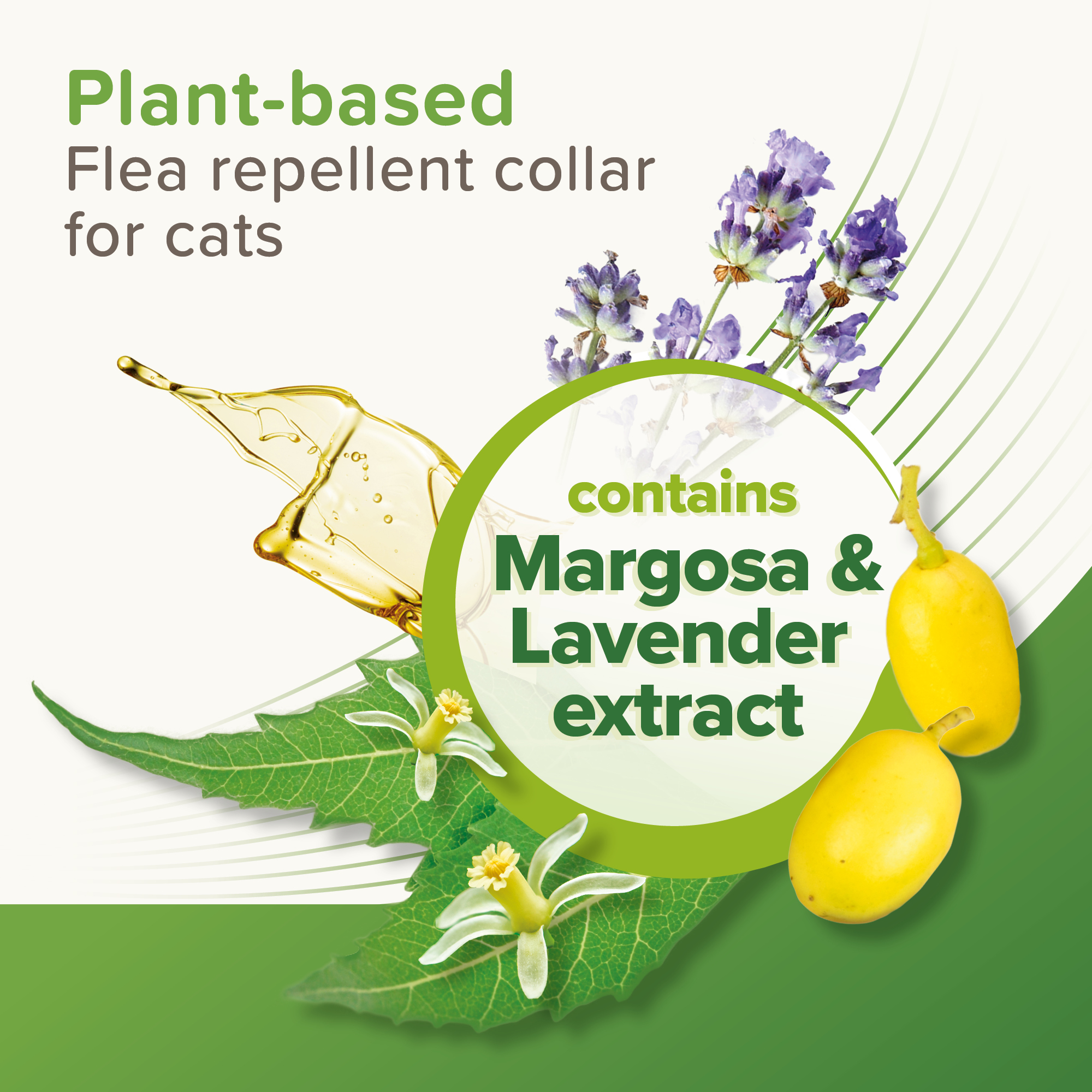 Beaphar VETOpure Plant-Based Reflective Flea Repellent Collar for Cats, 35cm