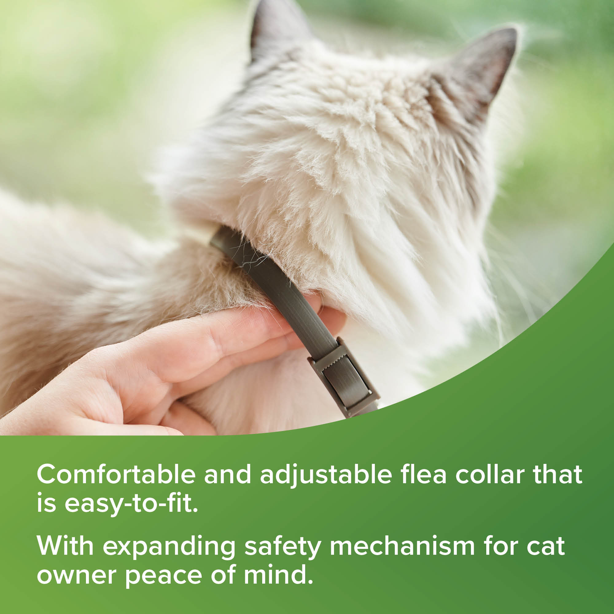 Beaphar VETOpure Plant-Based Reflective Flea Repellent Collar for Cats, 35cm