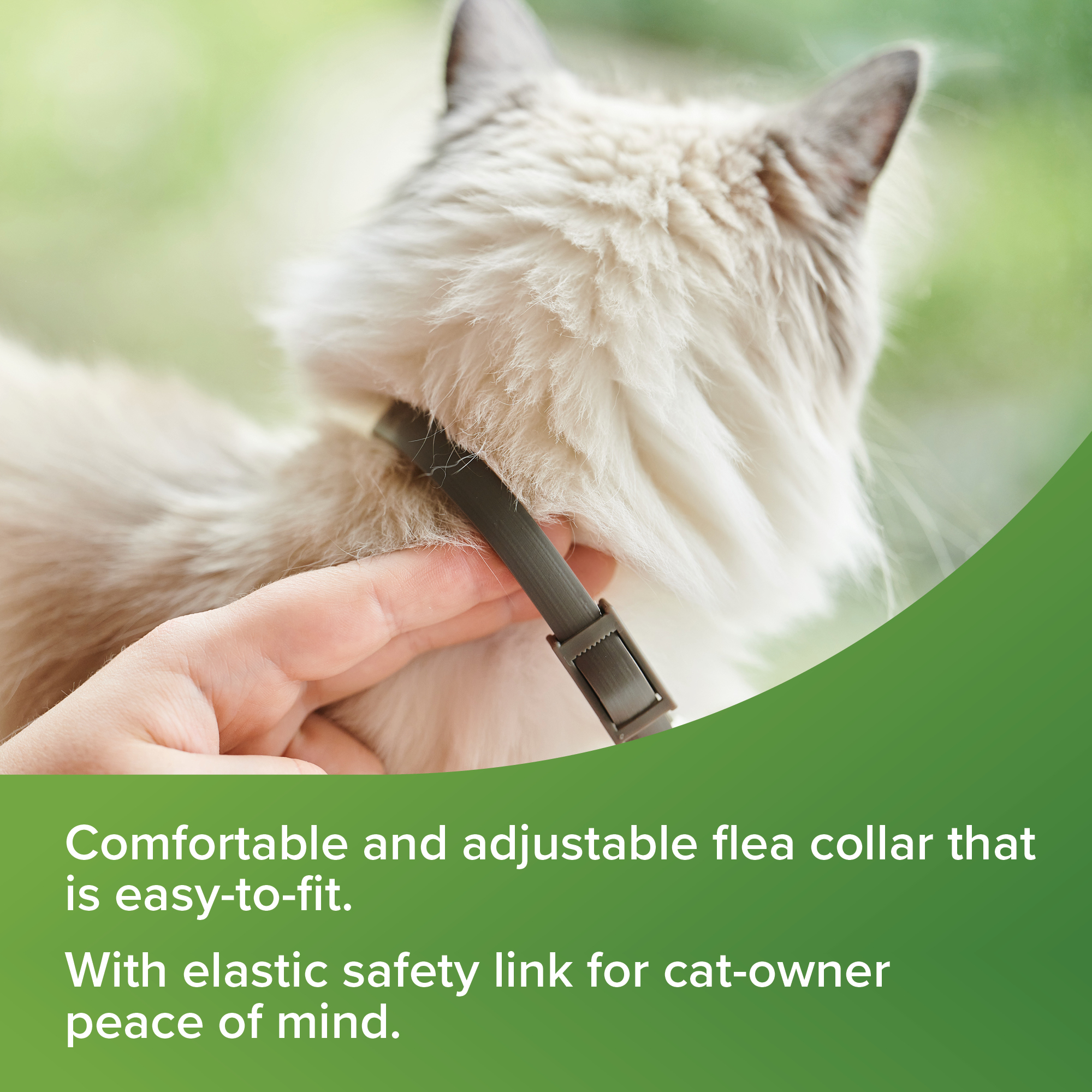 Beaphar VETOpure Plant-Based Reflective Flea Repellent Collar for Cats, 35cm