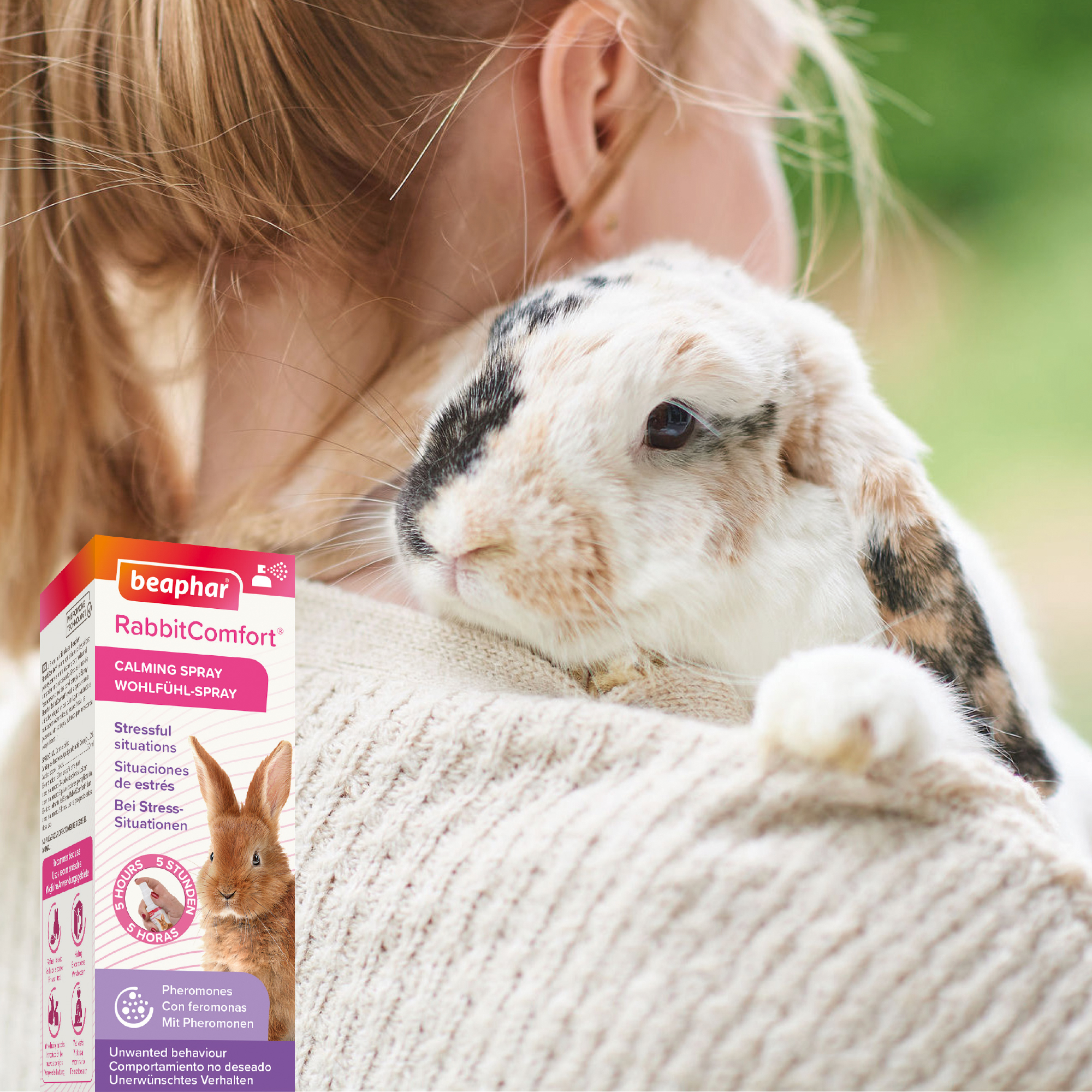RabbitComfort® nyugtató hatású feromonos spray nyulaknak