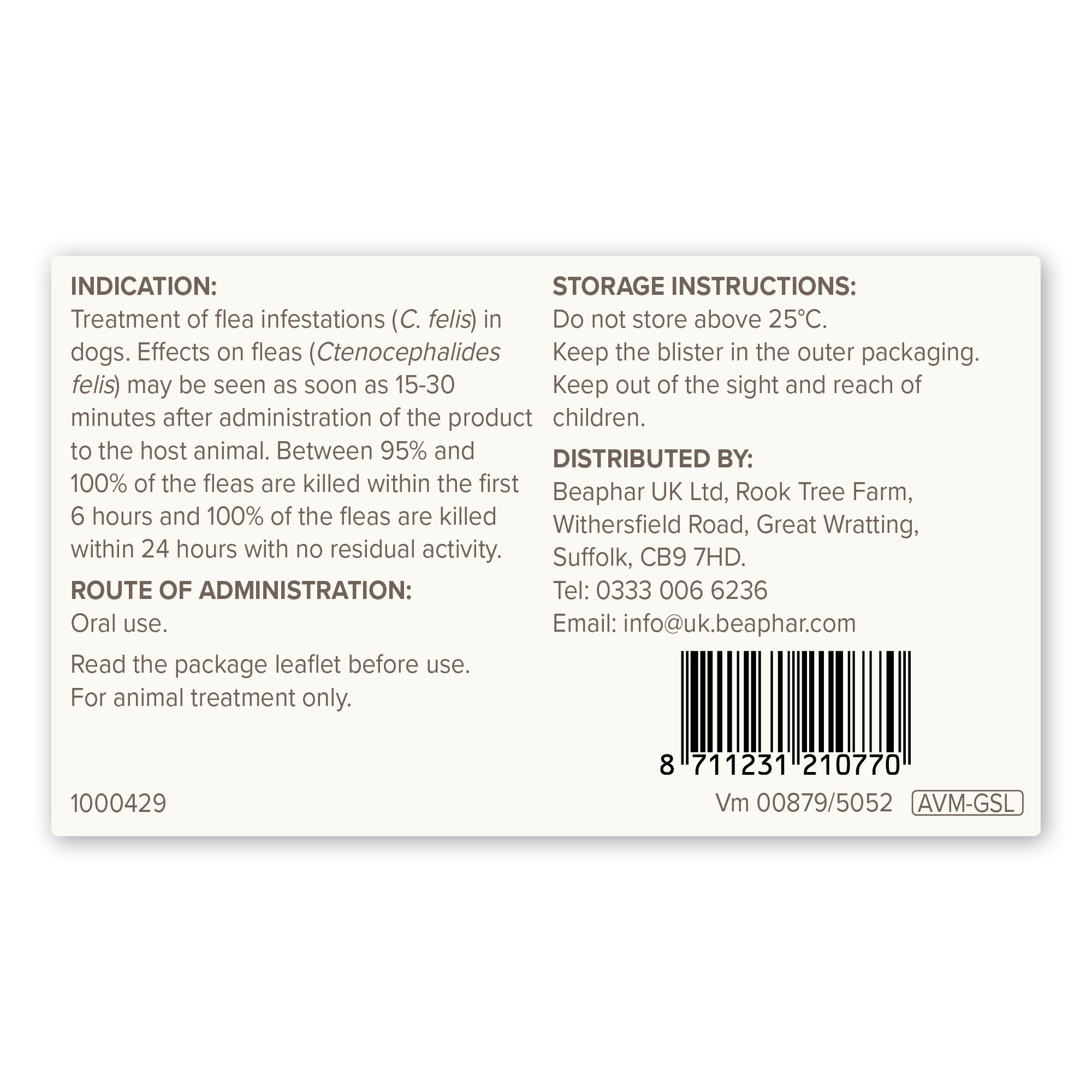 Beaphar Flea Tablets for Medium & Large Dogs (Over 11kg)