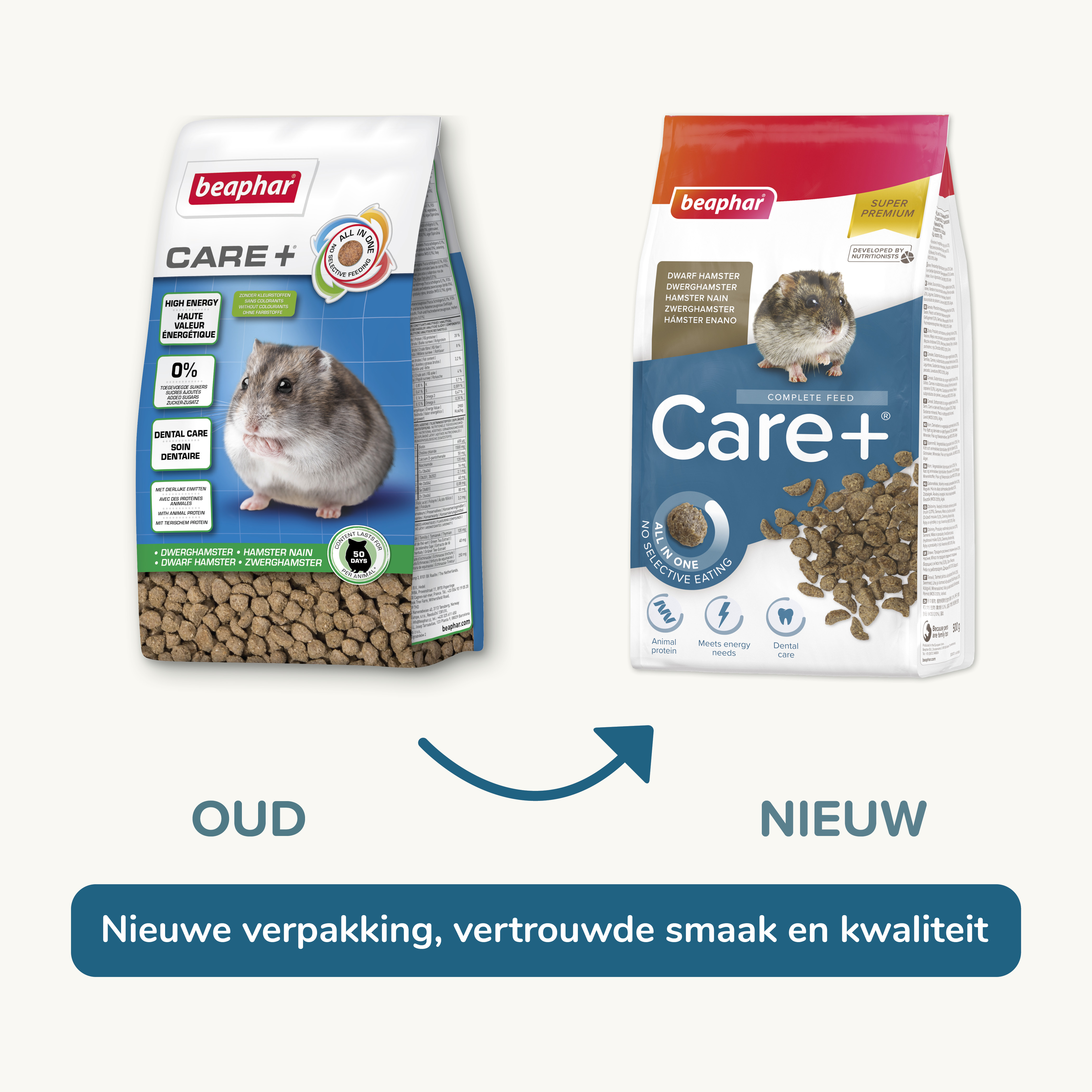 Care+ dwerghamster 500g