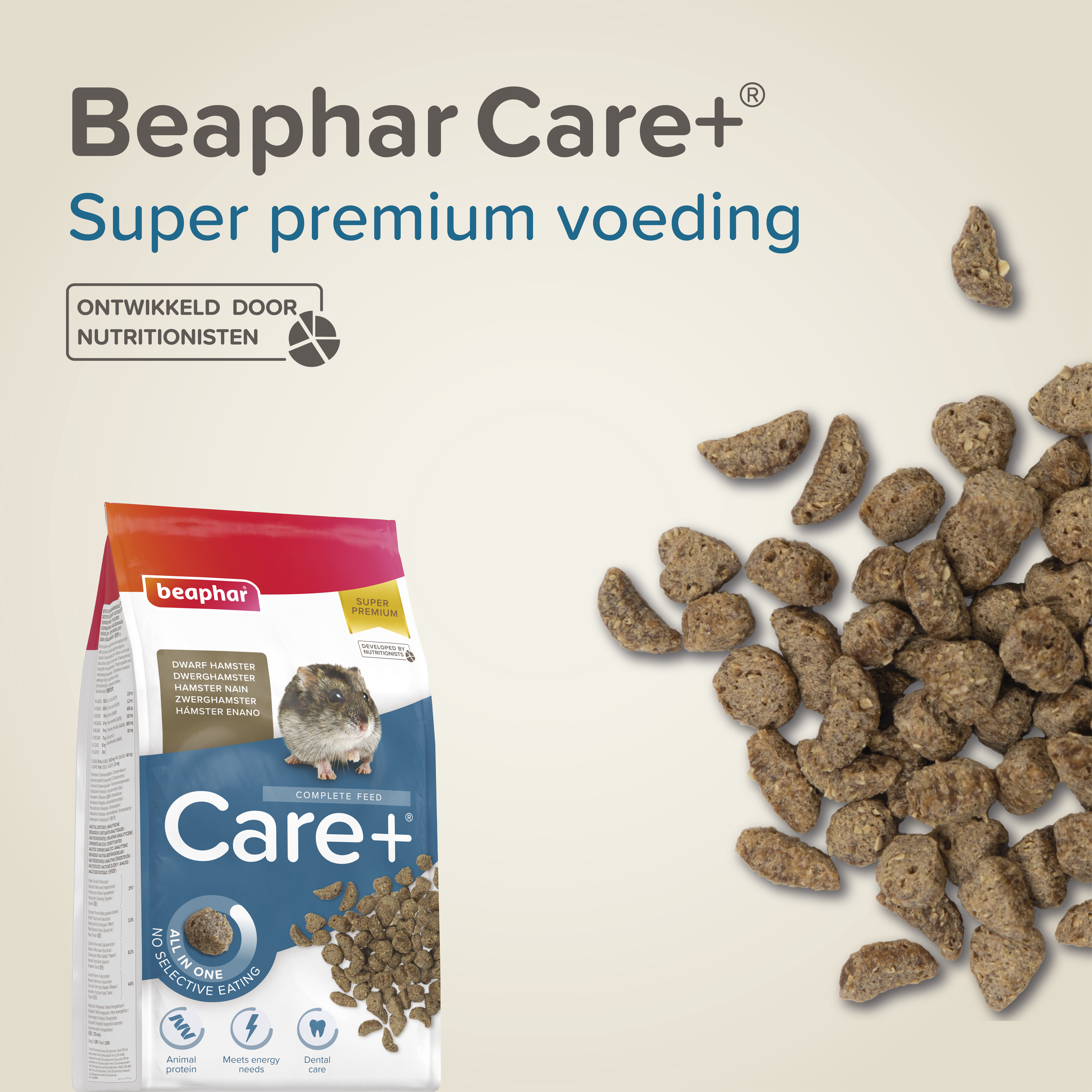 Care+ dwerghamster 500g