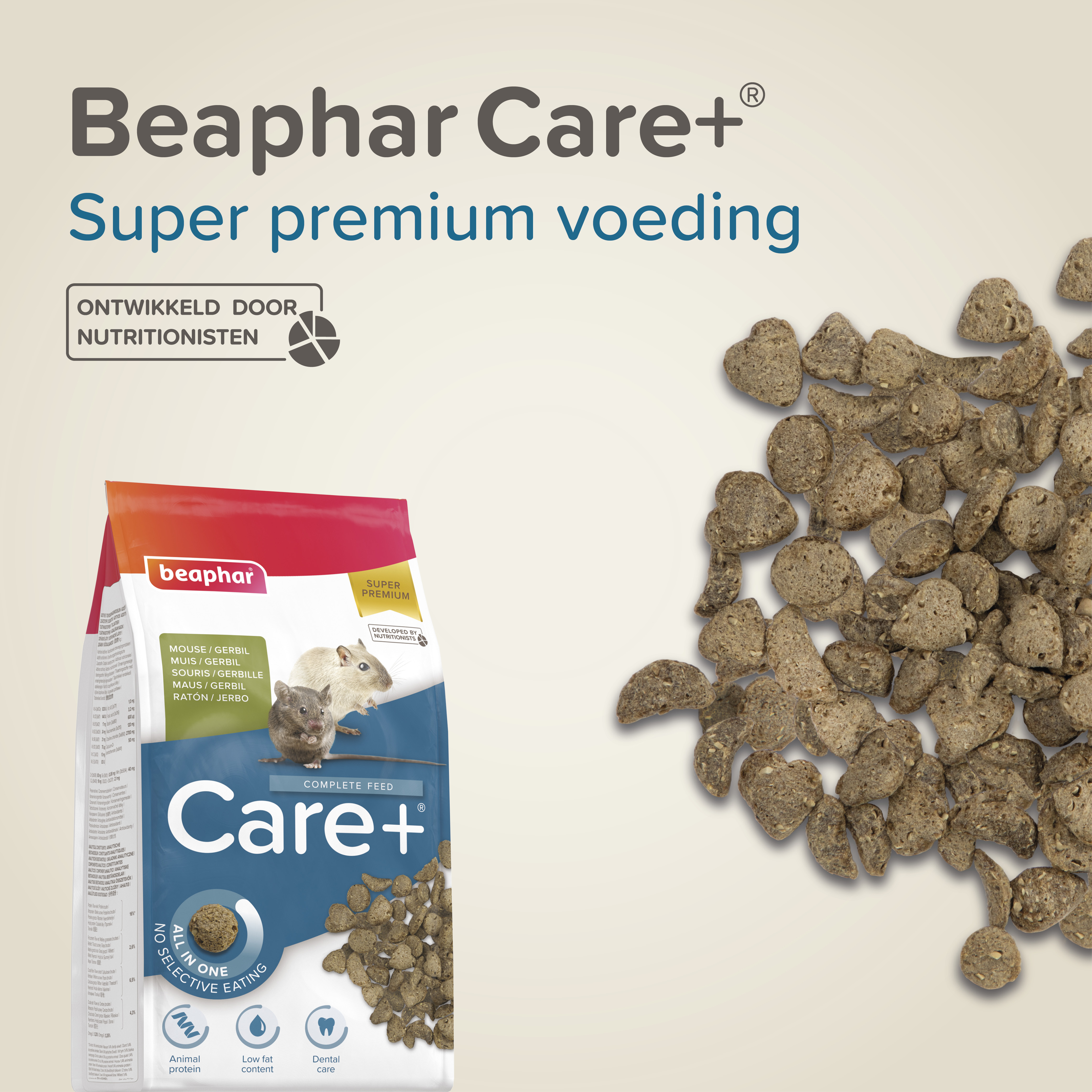 Care+ gerbil/muis 500g