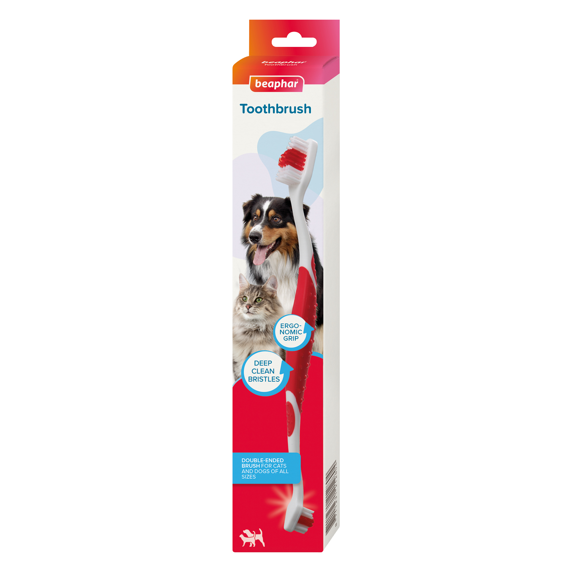 Beaphar Double-Ended Toothbrush for Cats and Dogs, 1 brush