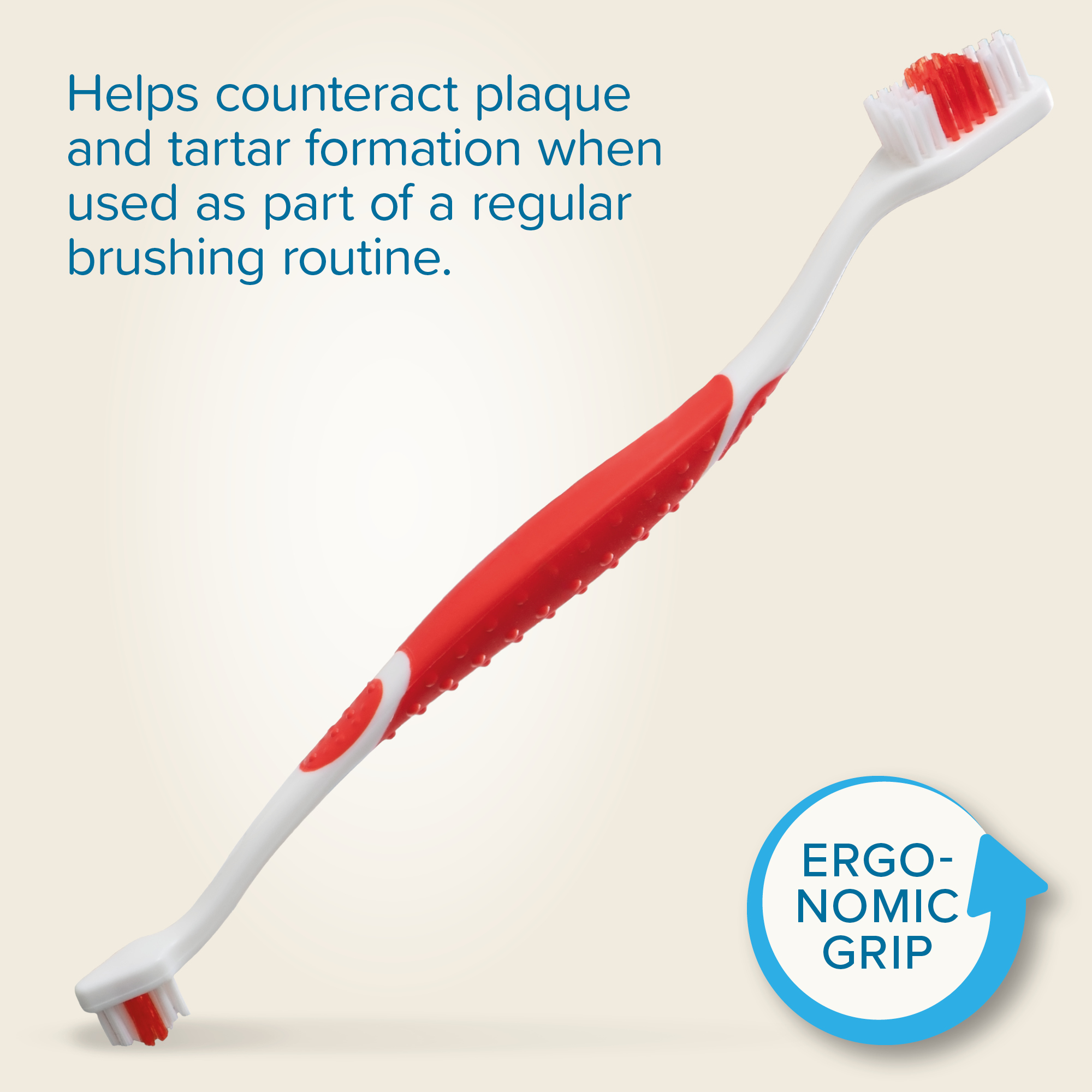 Beaphar Double-Ended Toothbrush for Cats and Dogs, 1 brush