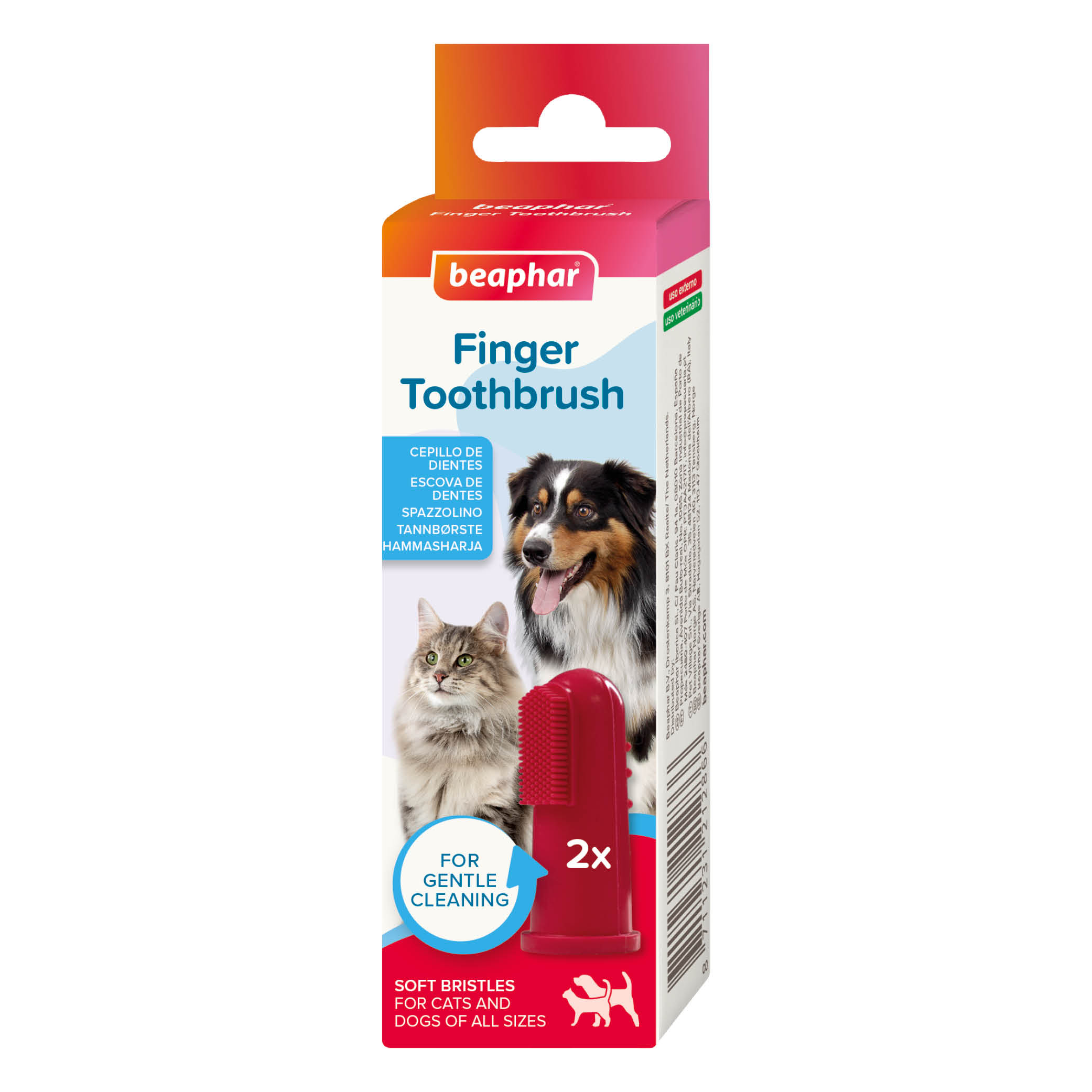 Beaphar Cepillo Dental de Dedo Perros y Gatos - 2u