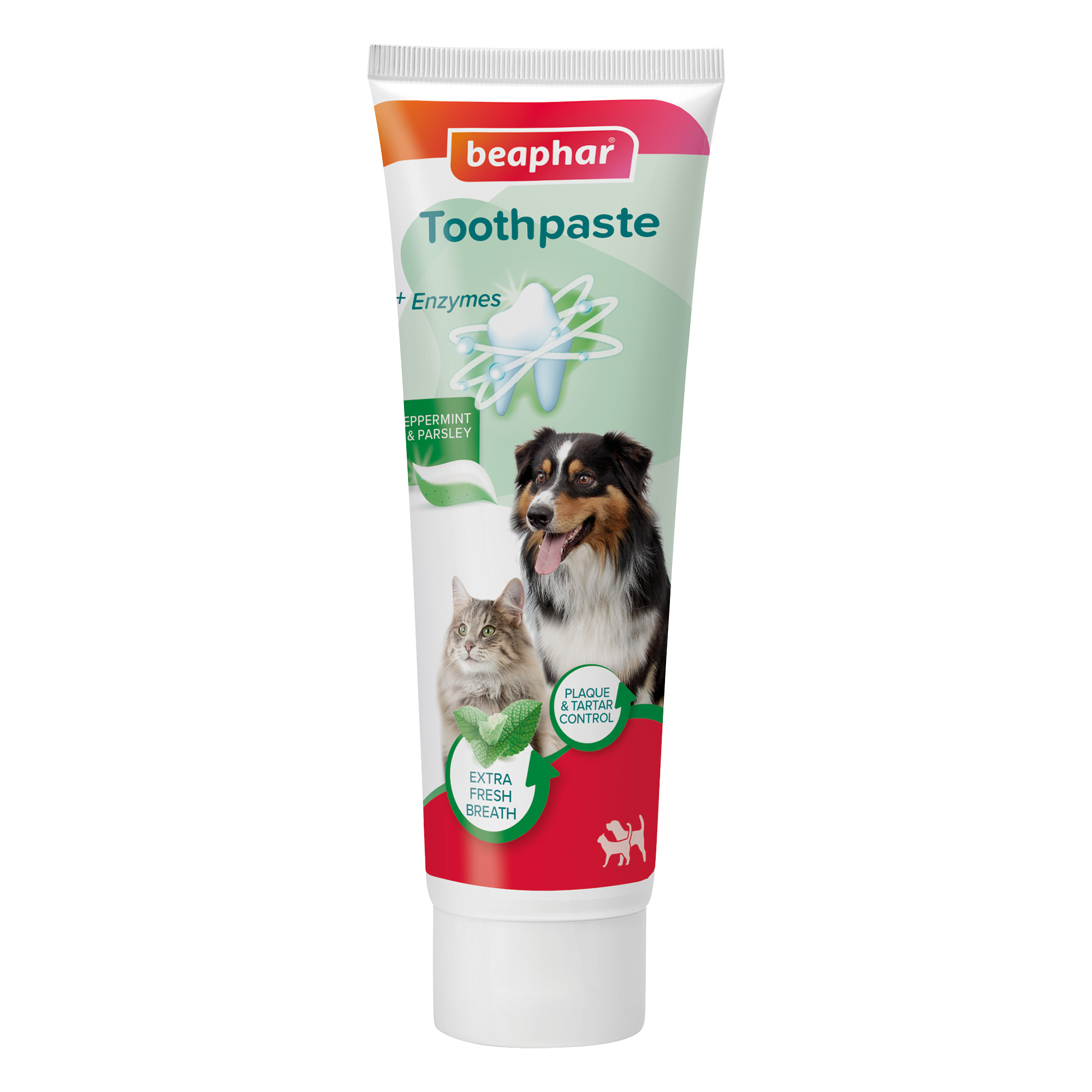 Beaphar Liver-Flavour Toothpaste with Enzymes, Peppermint Oil & Parsley for Cats and Dogs, 100g