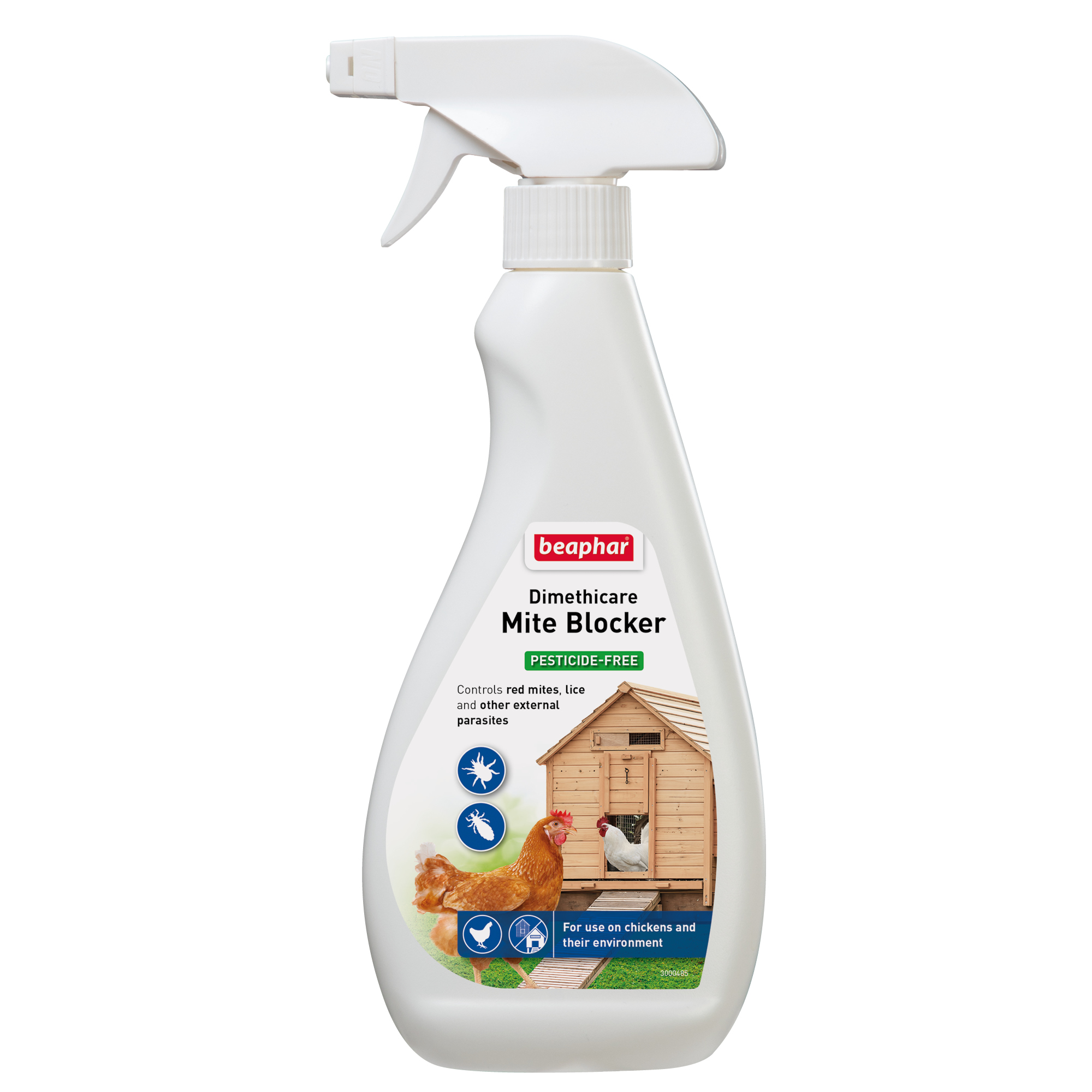 Beaphar Dimethicare Mite Blocker for Chickens, Aviary Birds & their Housing, 500ml