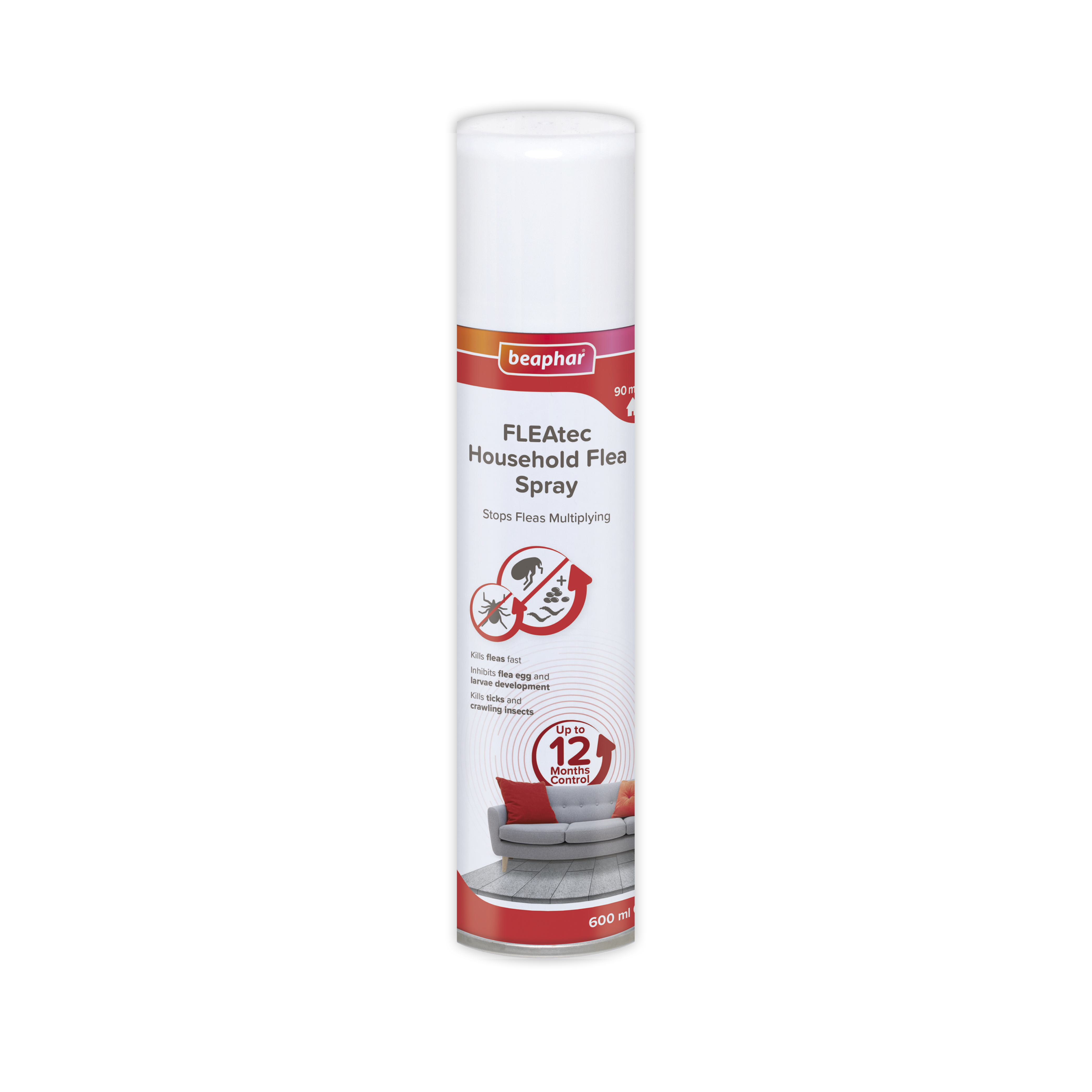 Beaphar FLEAtec Household Flea Spray – 600ml (treats area up to 90m2)