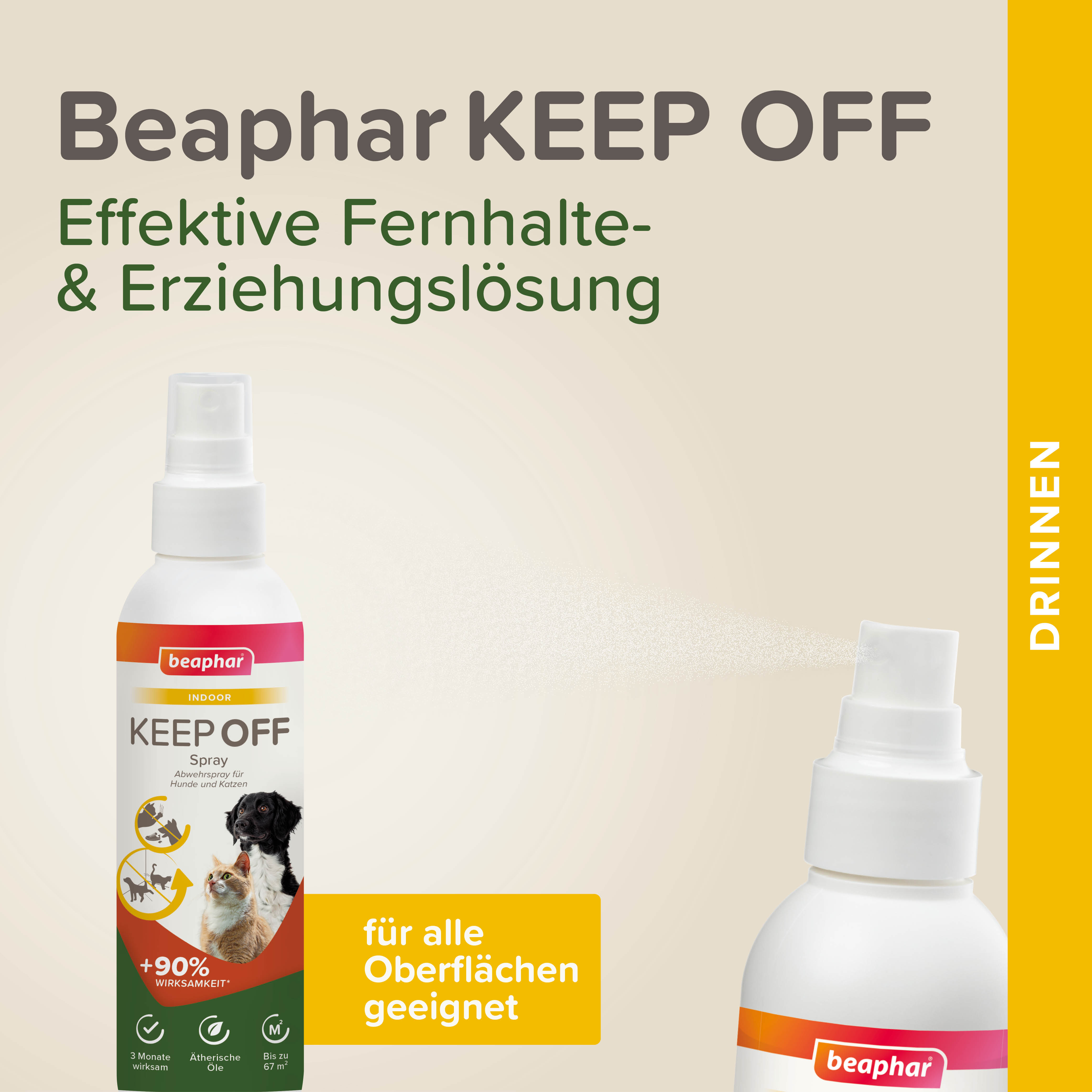 KEEP OFF Abwehrspray für Hunde und Katzen, 200ml