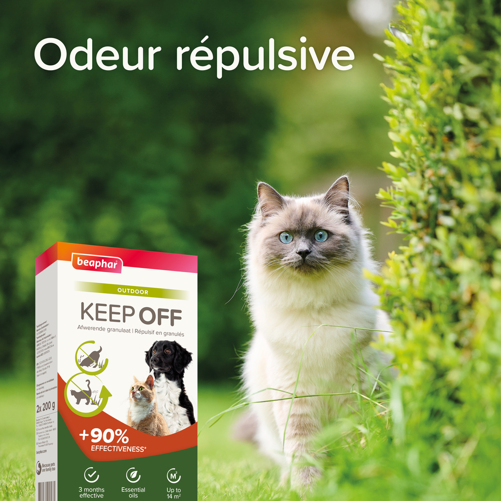 KEEP OFF Répulsif en granulés OUTDOOR pour chiens et chats - 2x200 g