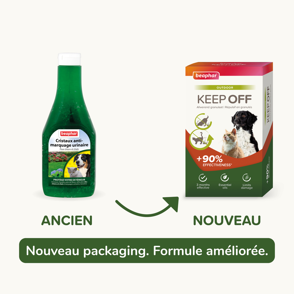 KEEP OFF Répulsif en granulés OUTDOOR pour chiens et chats - 2x200 g