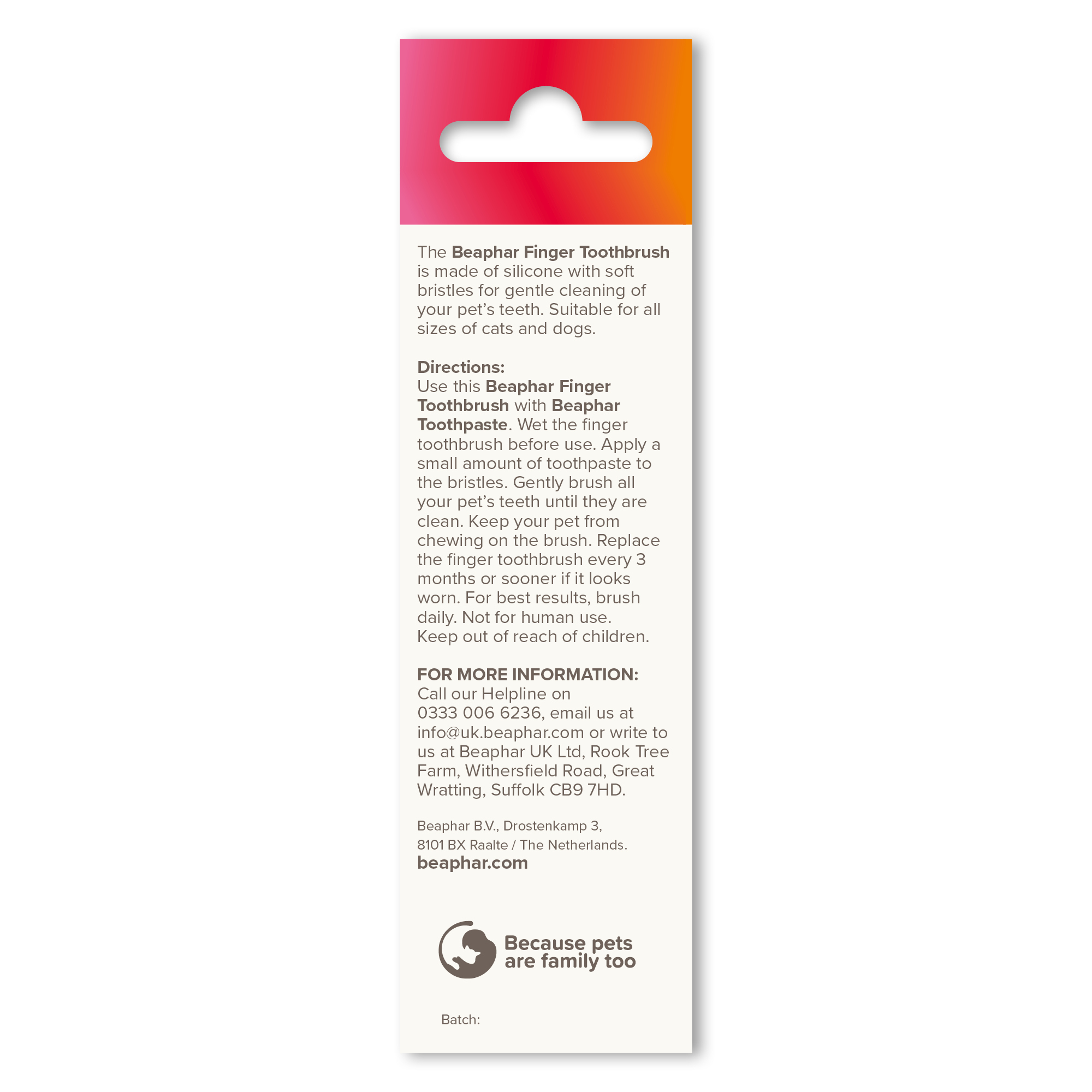 Beaphar Soft Finger Toothbrush for Cats and Dogs, 2 brush pack