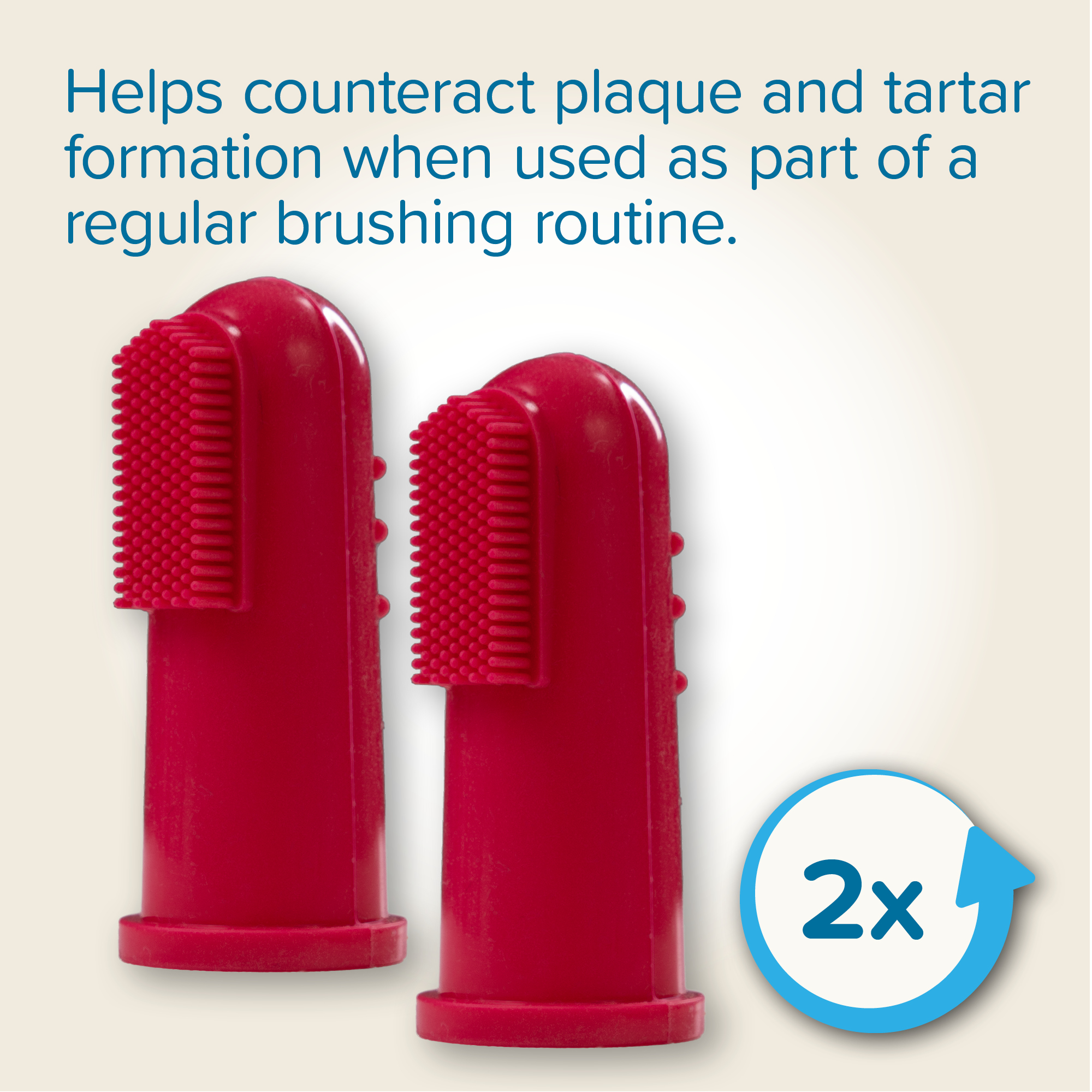 Beaphar Soft Finger Toothbrush for Cats and Dogs, 2 brush pack