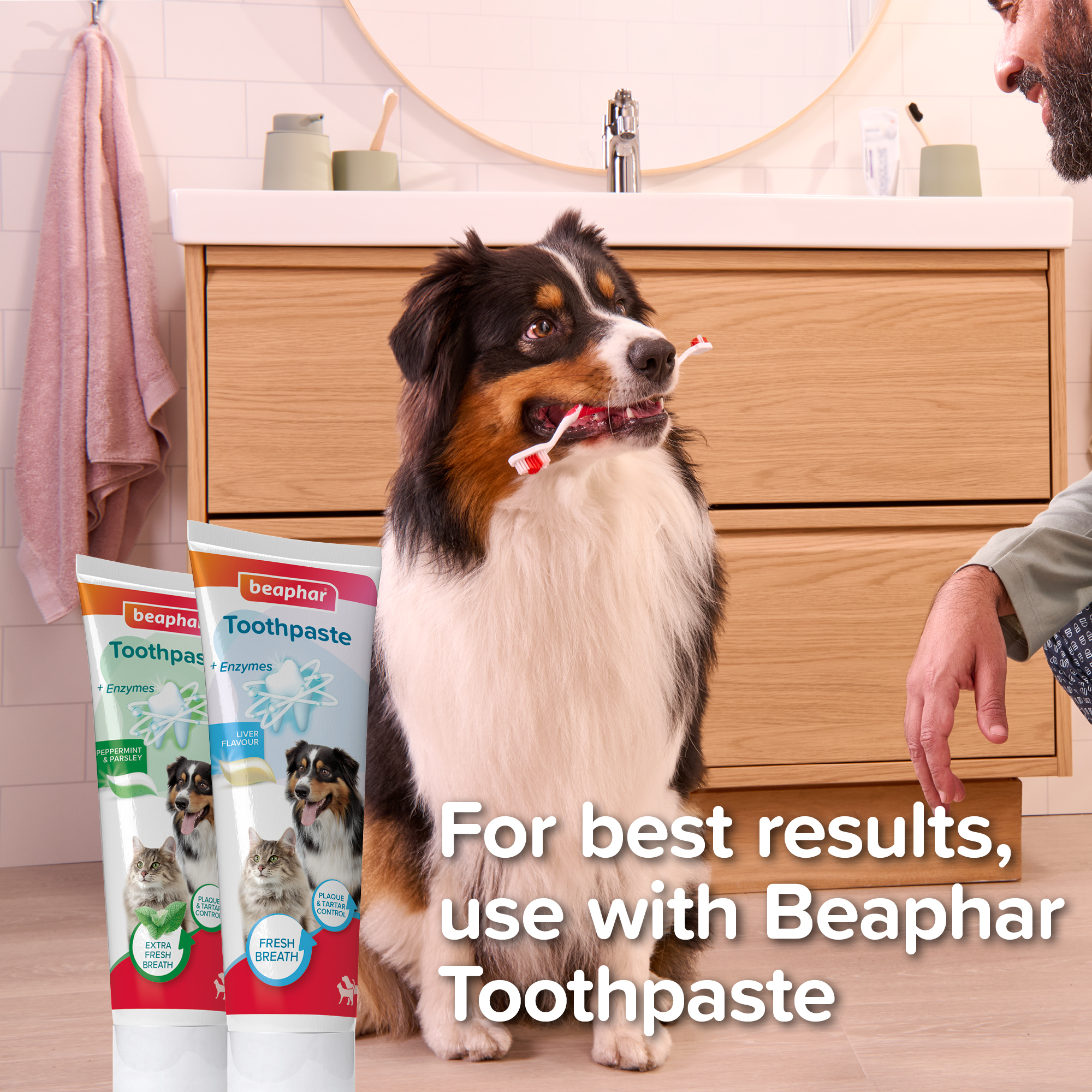 Beaphar Soft Finger Toothbrush for Cats and Dogs, 2 brush pack