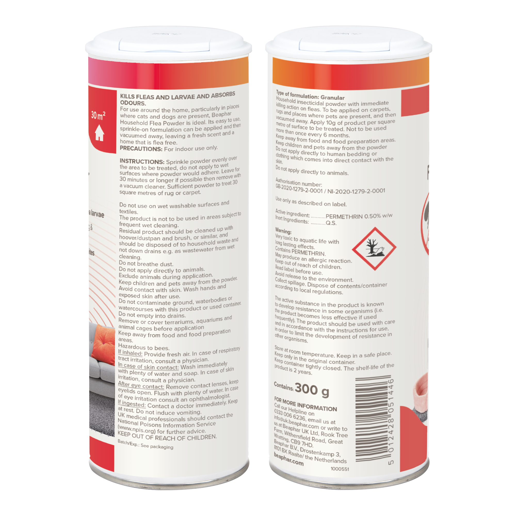 Beaphar Household Flea Powder, 300g