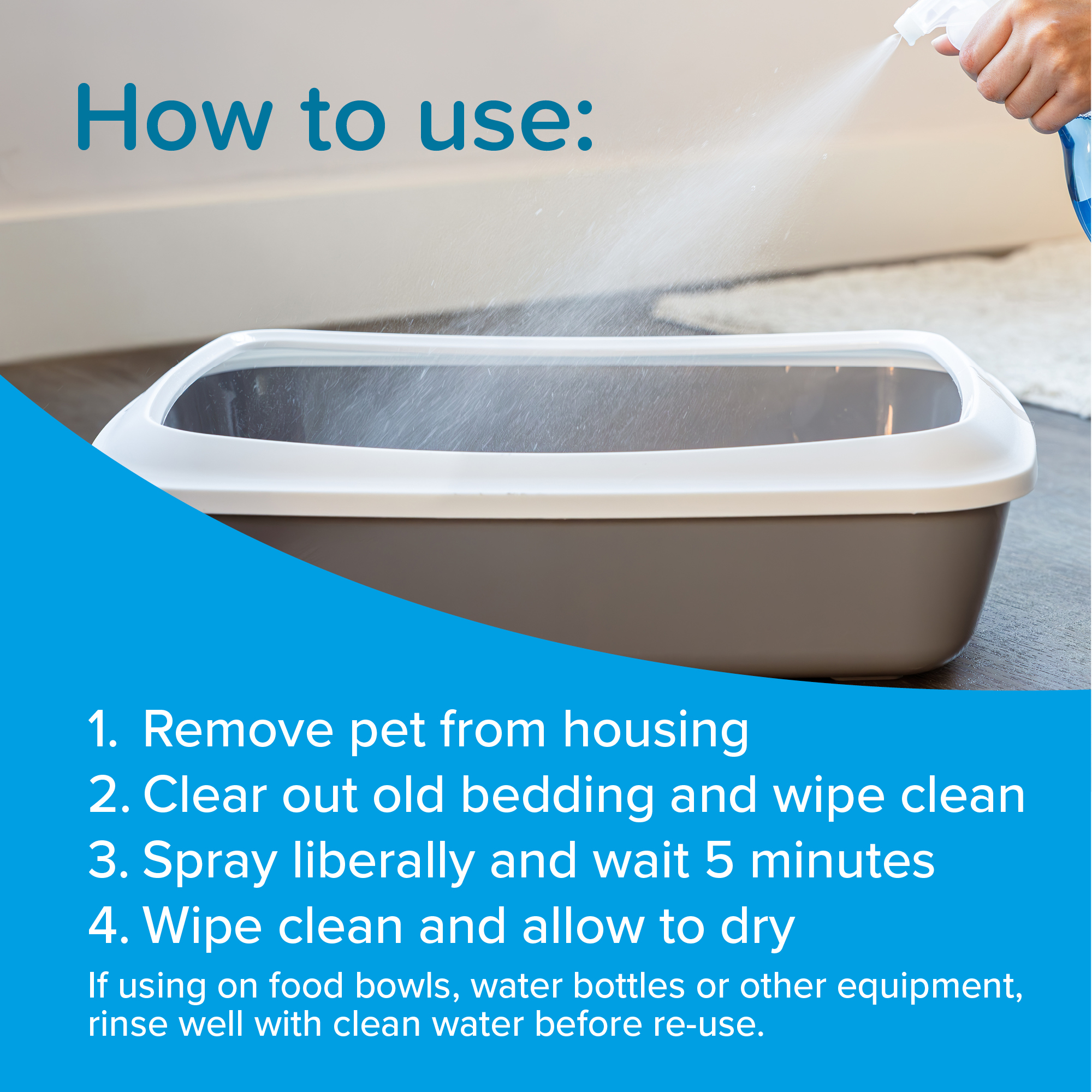 Beaphar Deep Clean Cage & Hutch Disinfectant Spray – 750ml