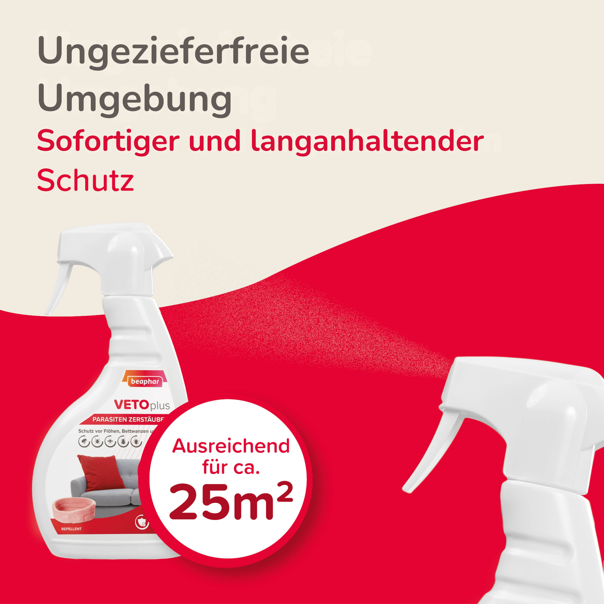 Beaphar VETOplus Parasiten Zerstäuber, 500ml