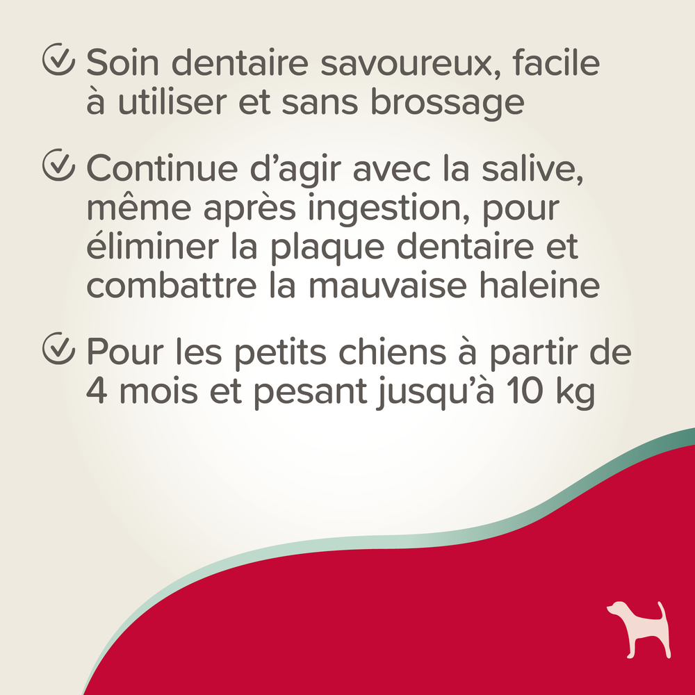 Bâtonnets dentaires pour petits chiens (