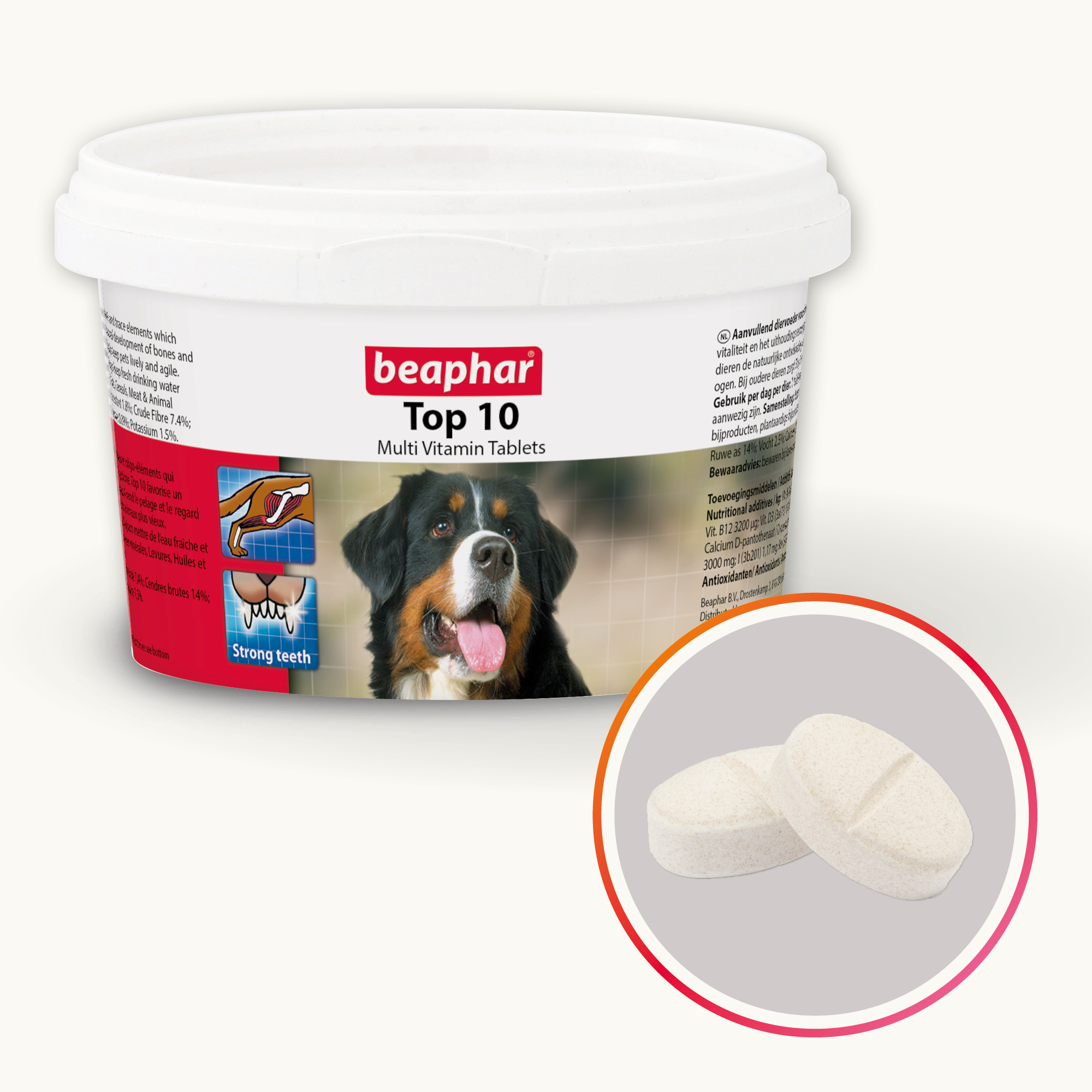 Beaphar Top 10 Multi-Vitamin Tablets for Dogs 180, Tablet Pack