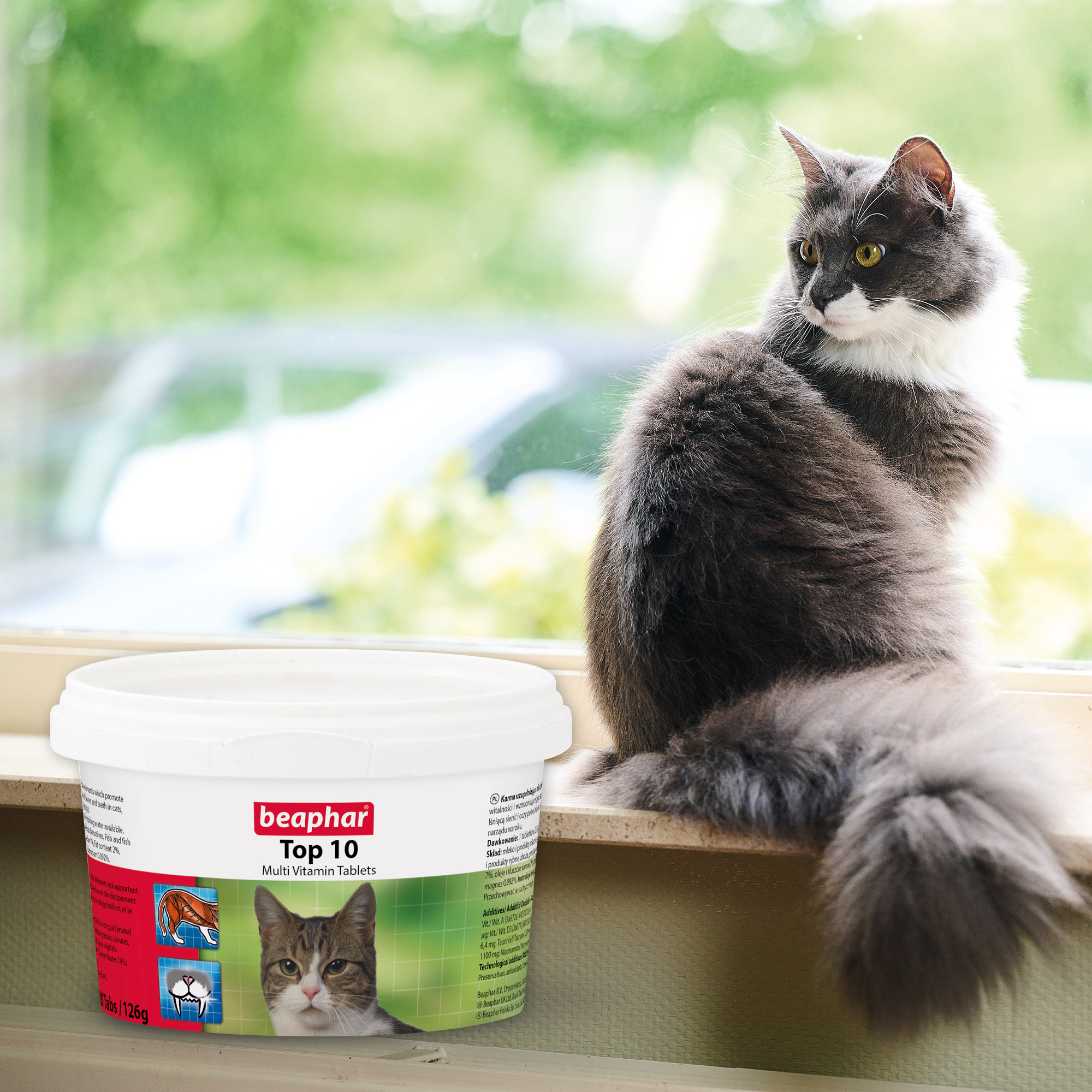 Beaphar Top 10 Multi-Vitamin Tablets for Cats, 180 Tablet Pack