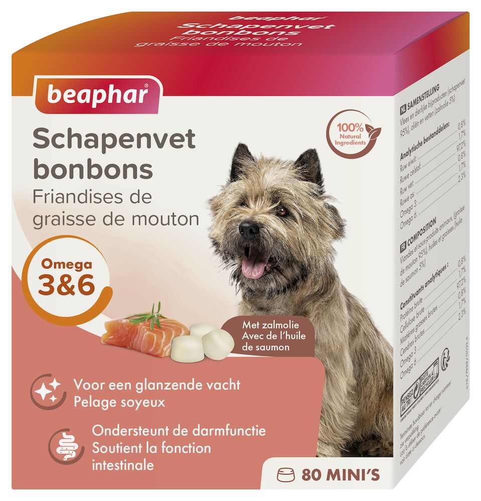 Friandises De Graisse De Mouton Saumon Mini 245g