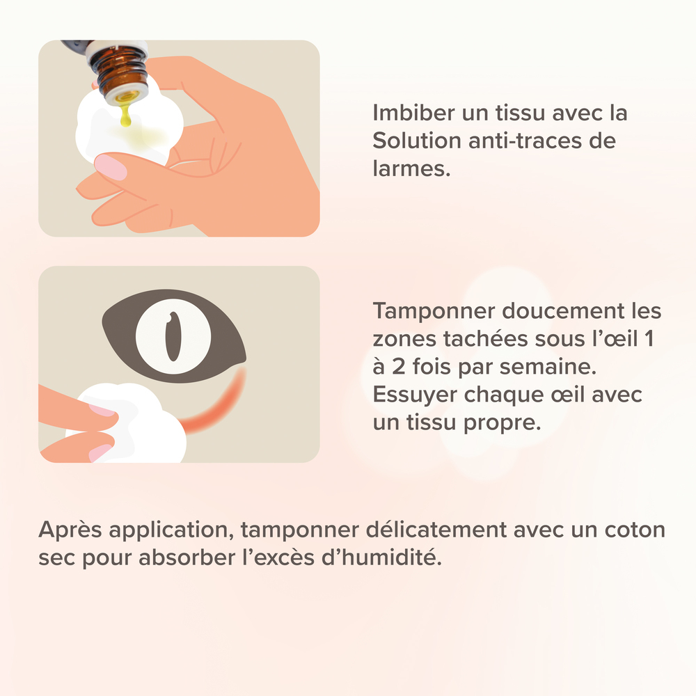 Solution contre les traces de larmes pour chien et chat - 50 ml