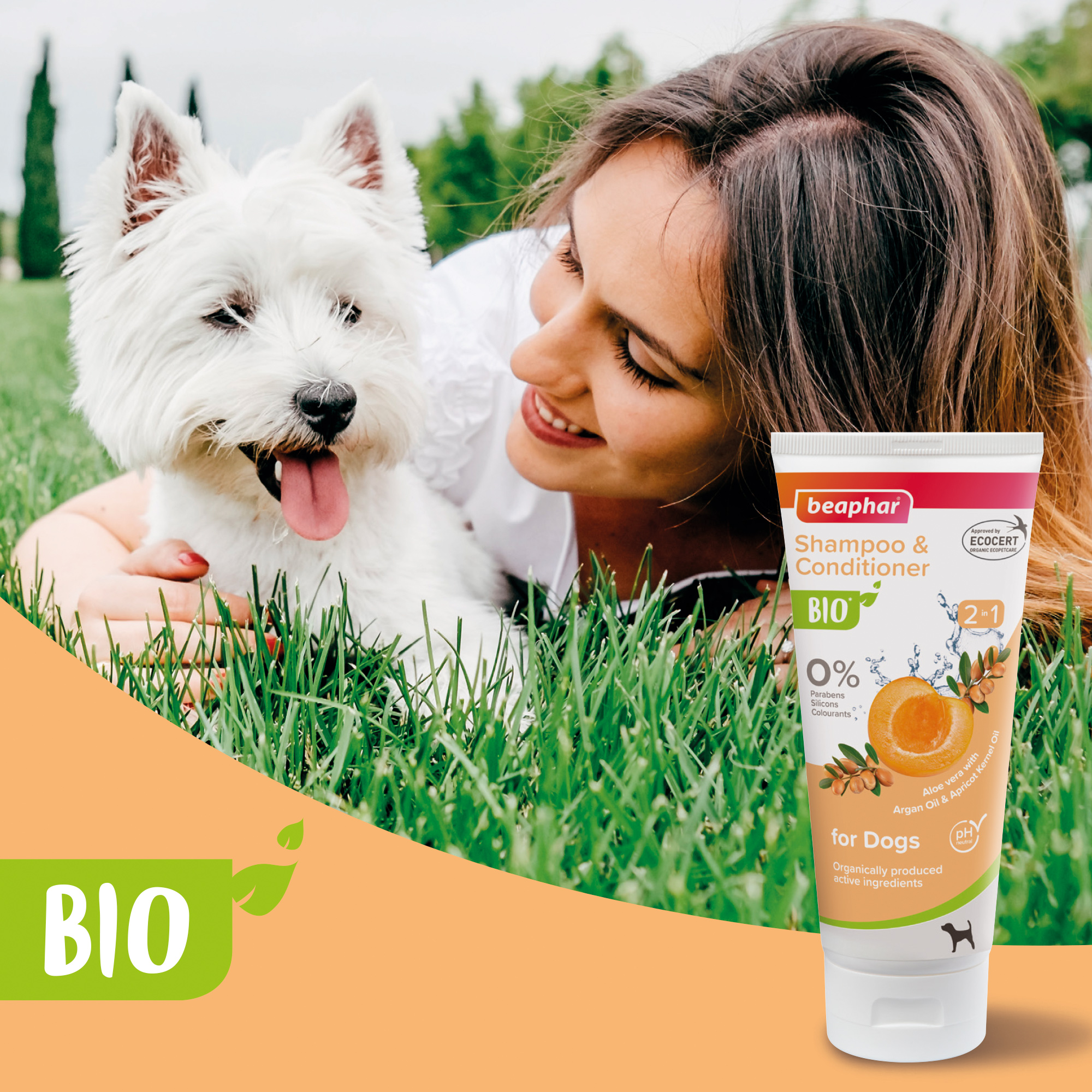 Bio organikus 2in1 sampon és kondicionáló kutyáknak