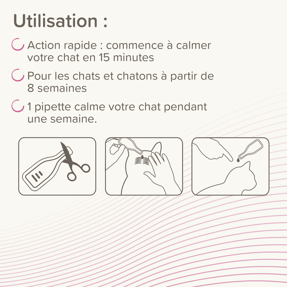 CatComfort®, pipettes calmantes pour chats et chatons aux phéromones - 3 pipettes