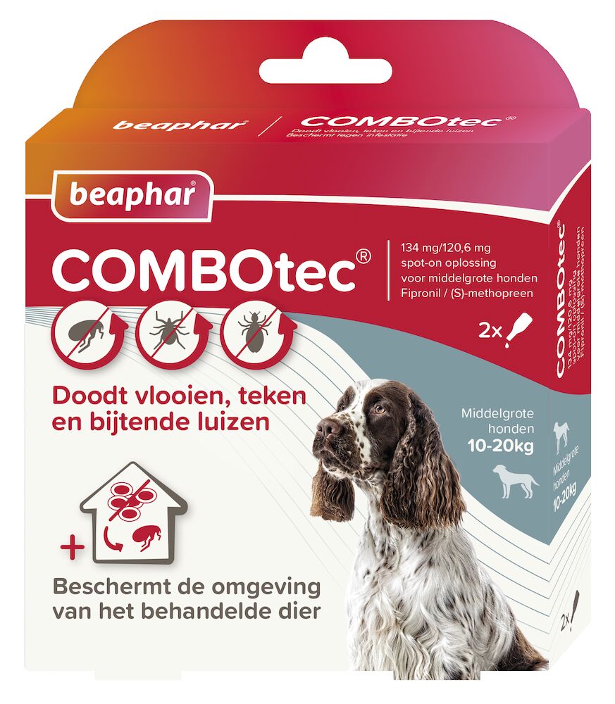 Beaphar COMBOtec® Spot-On hond 10-20kg 2 pipetten