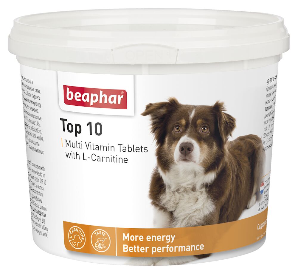 TOP 10 DOG 750 TAB - tabl.multiwitaminowe z karnityną dla psów